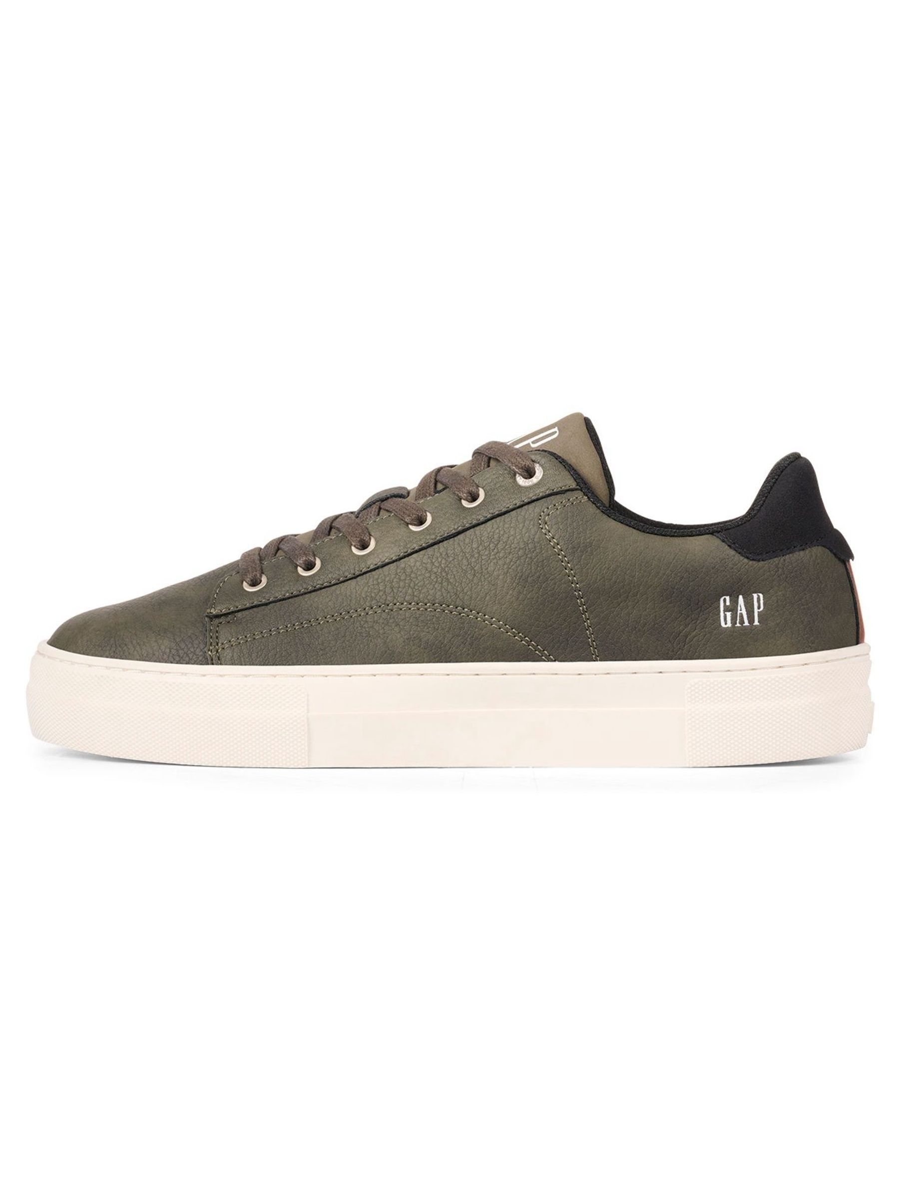 Khaki Green Portland Low Top Trainers - Image 2 of 5
