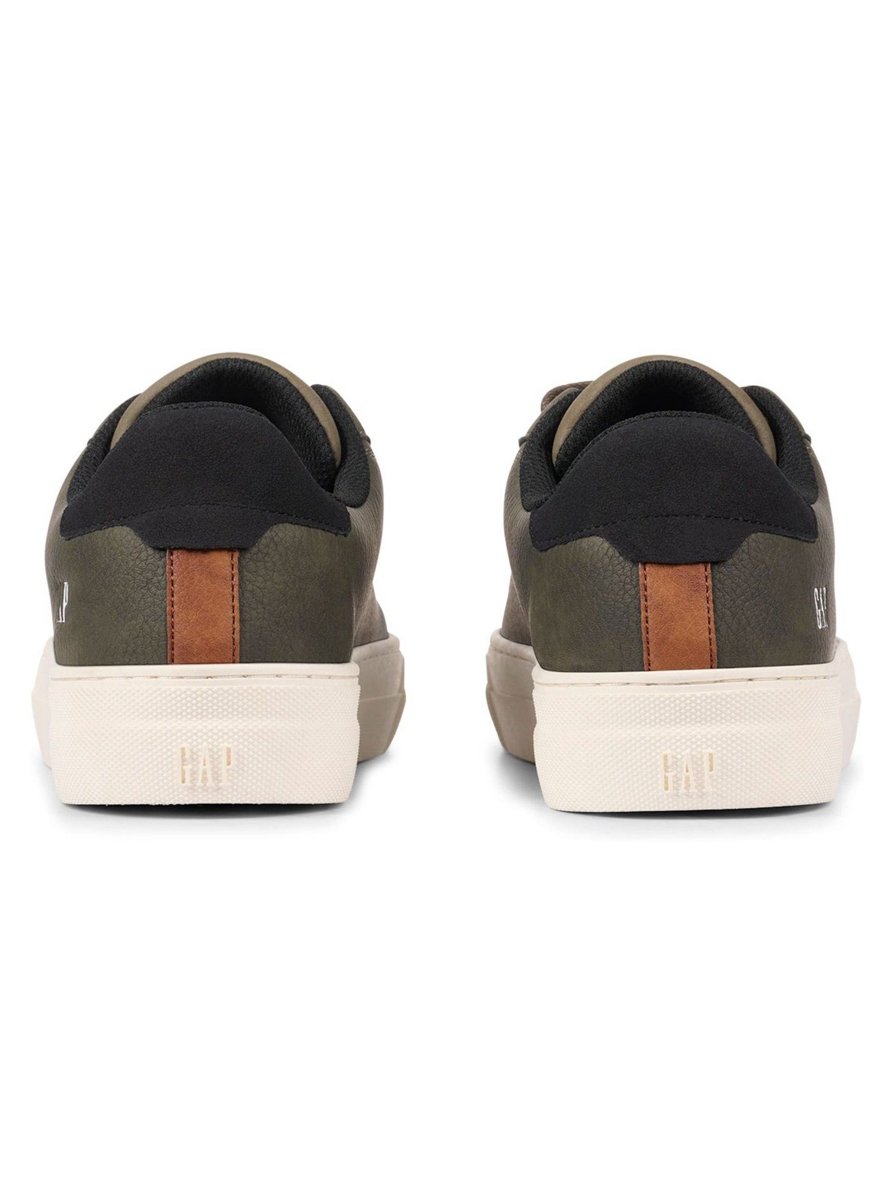 Khaki Green Portland Low Top Trainers - Image 3 of 5