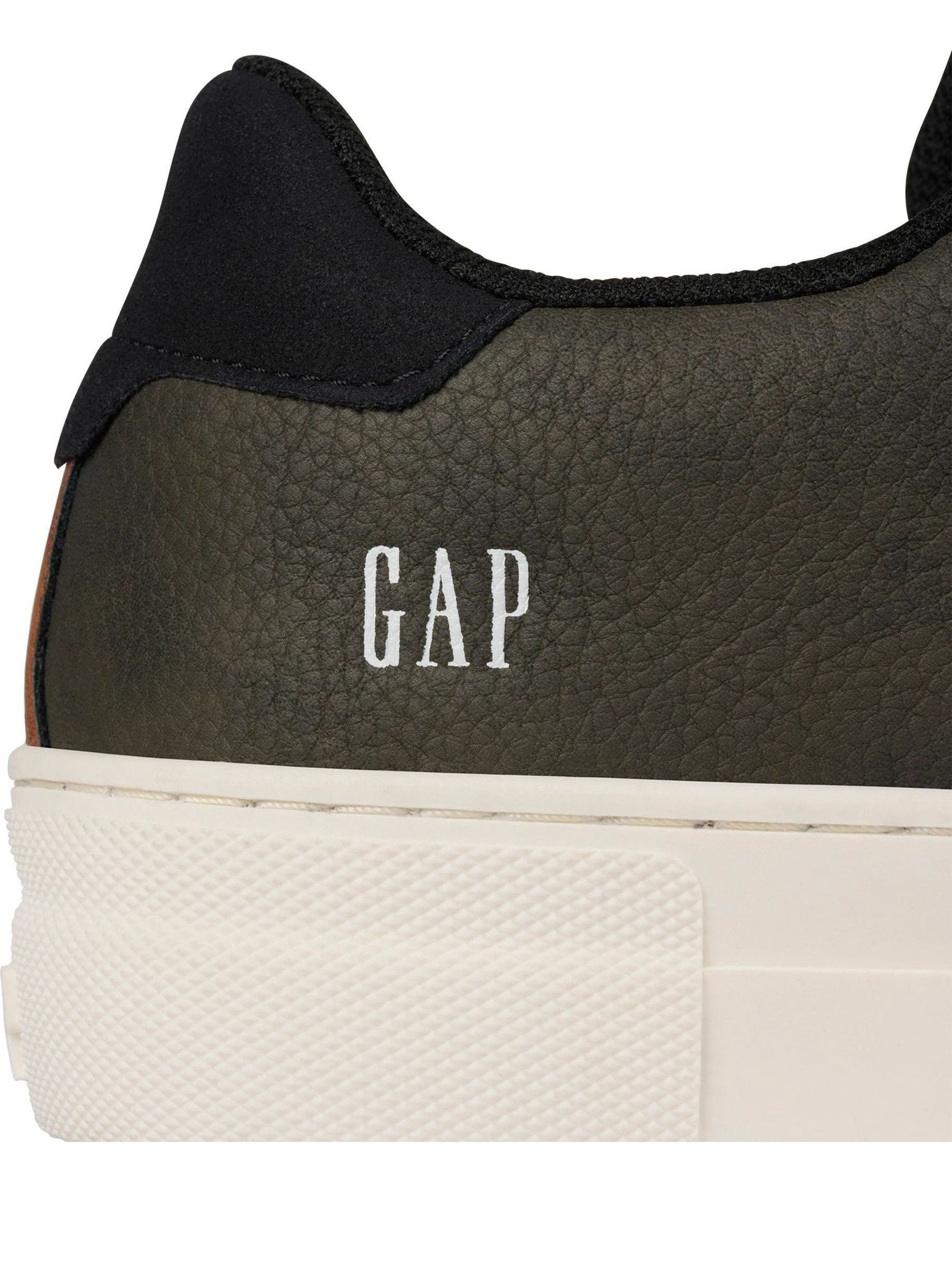 Khaki Green Portland Low Top Trainers - Image 4 of 5