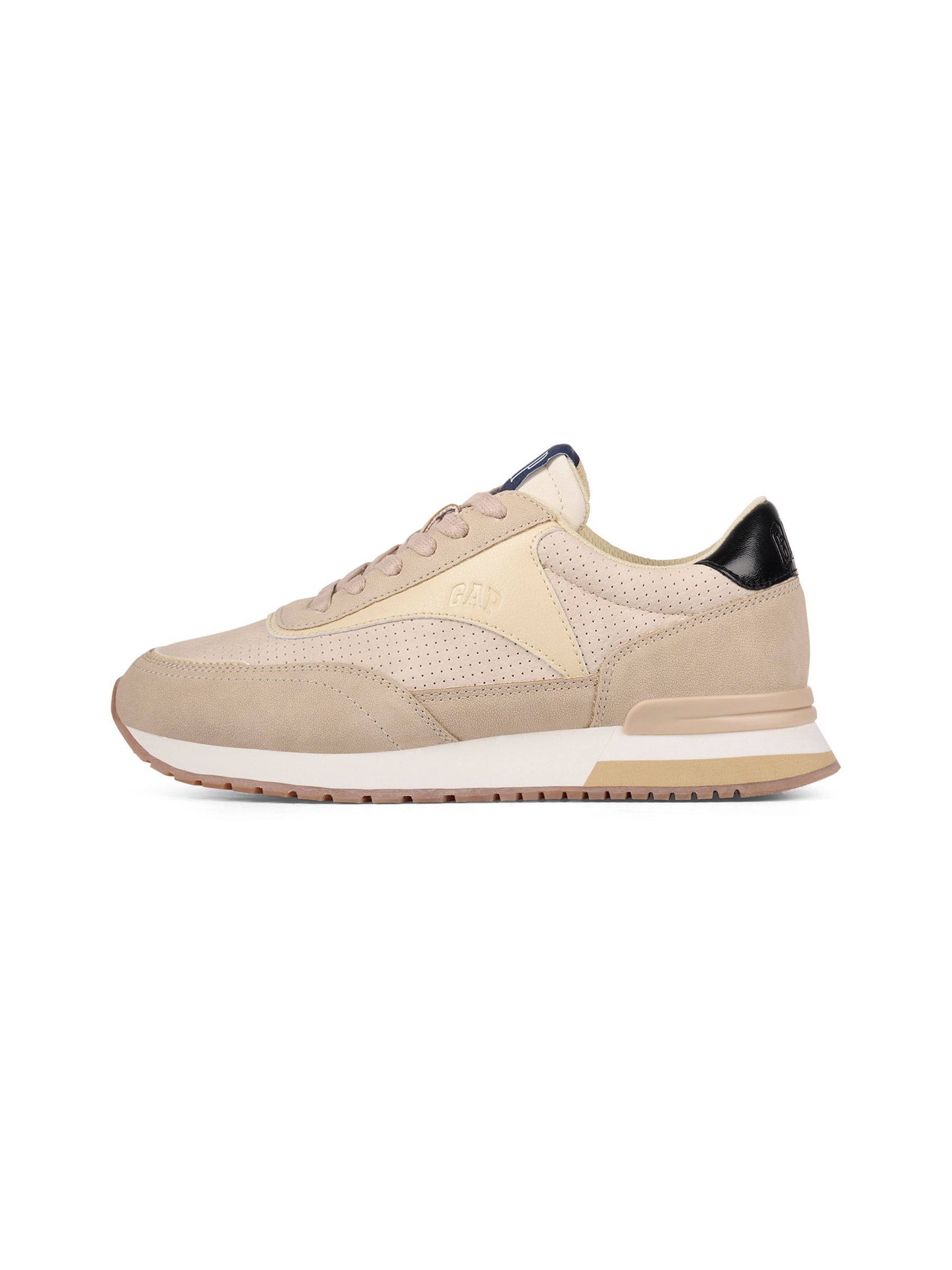 Beige New York Low Top Trainers - Image 2 of 5