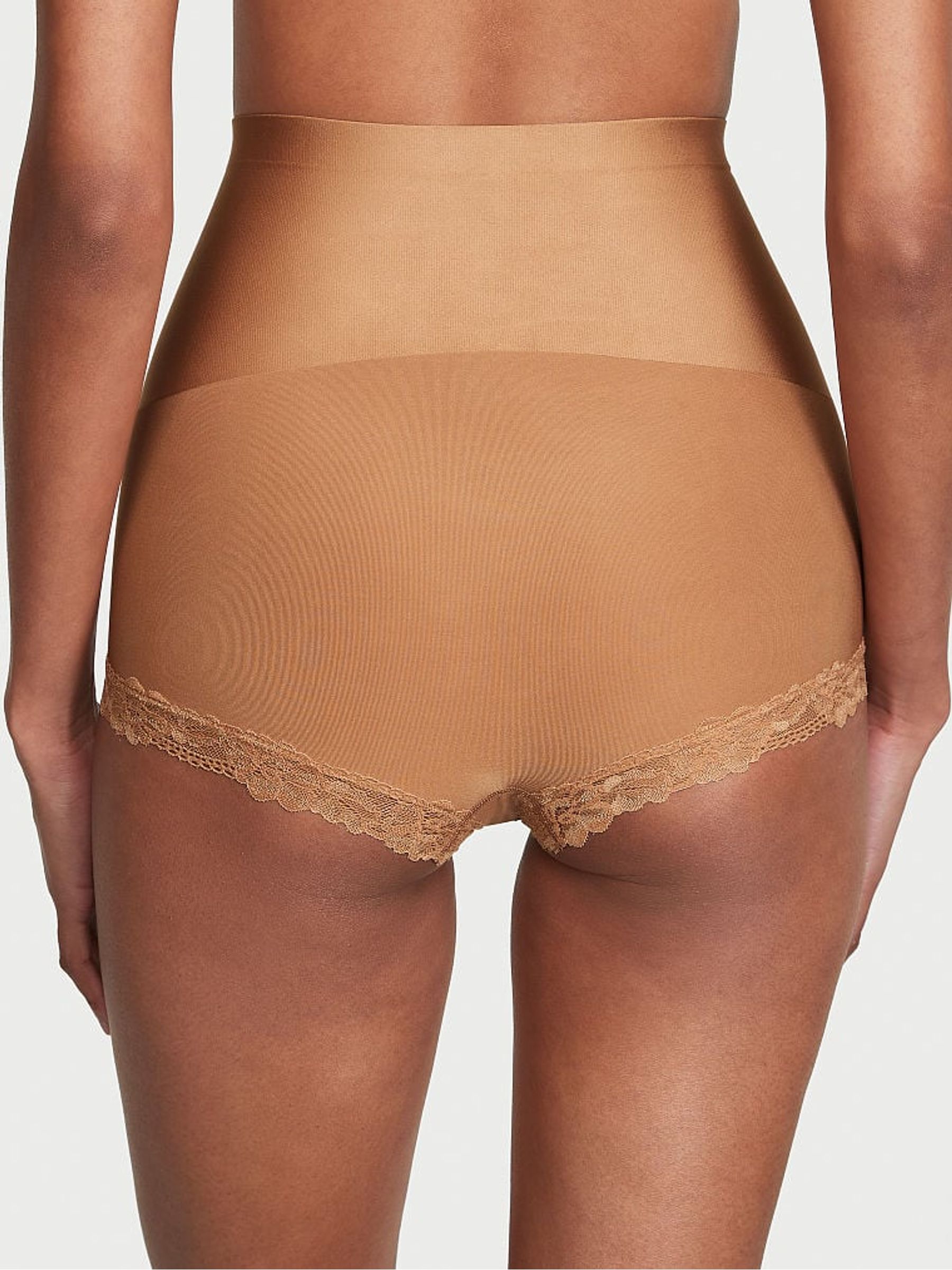 Toffee Nude Lace Trim Short Shaping Knickers - Image 2 of 4