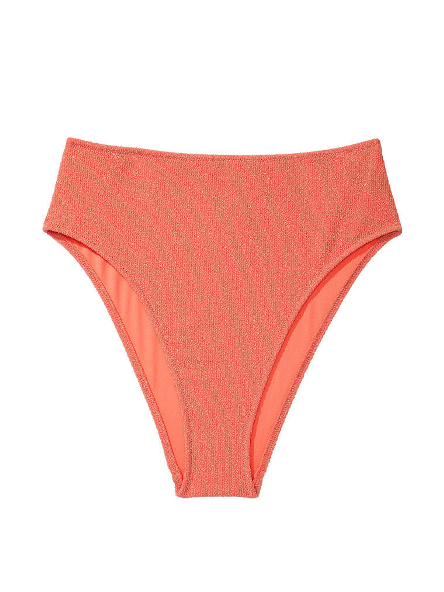 Deep Coral Orange High Waisted Bikini Bottom - Image 3 of 4