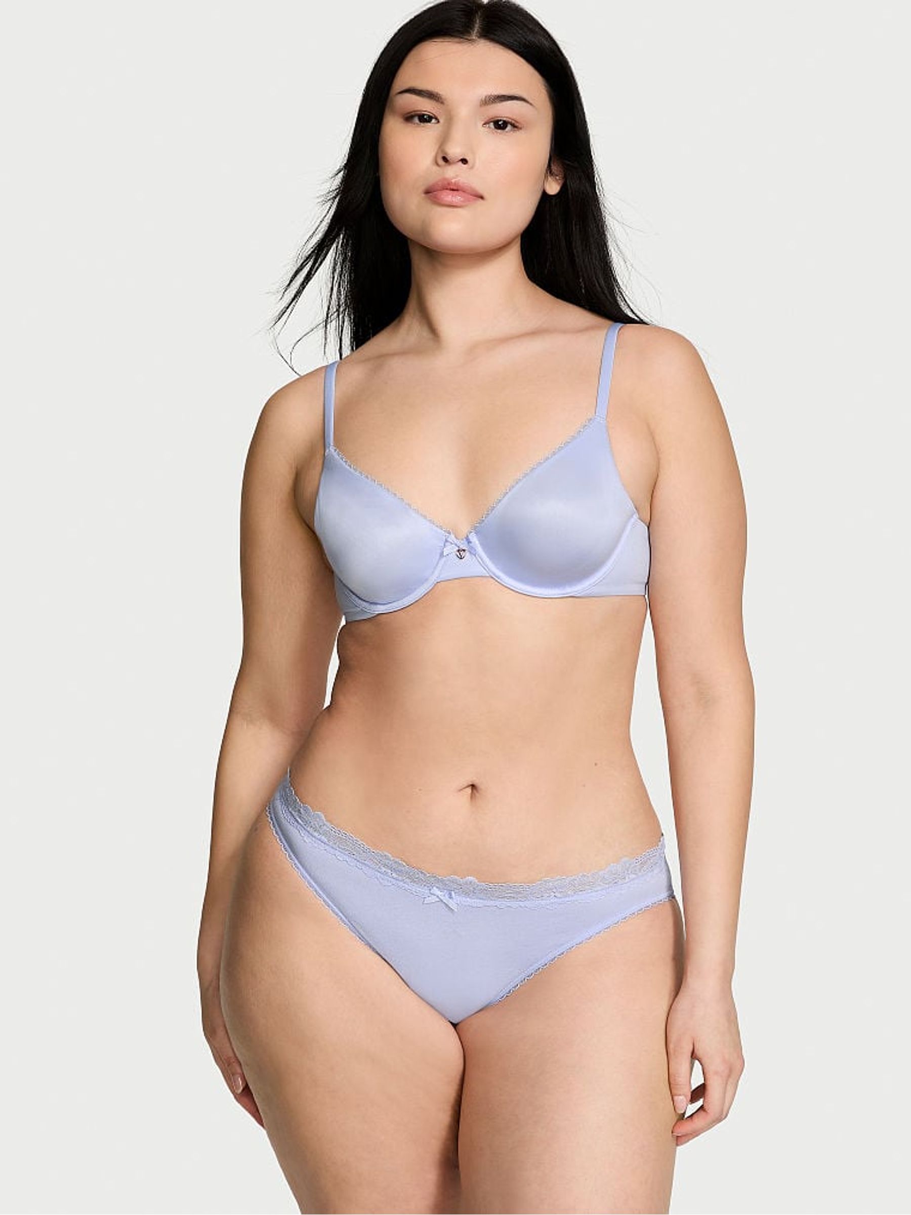 Blue Crescent Demi Invisible Lift Minimiser Bra - Image 3 of 5