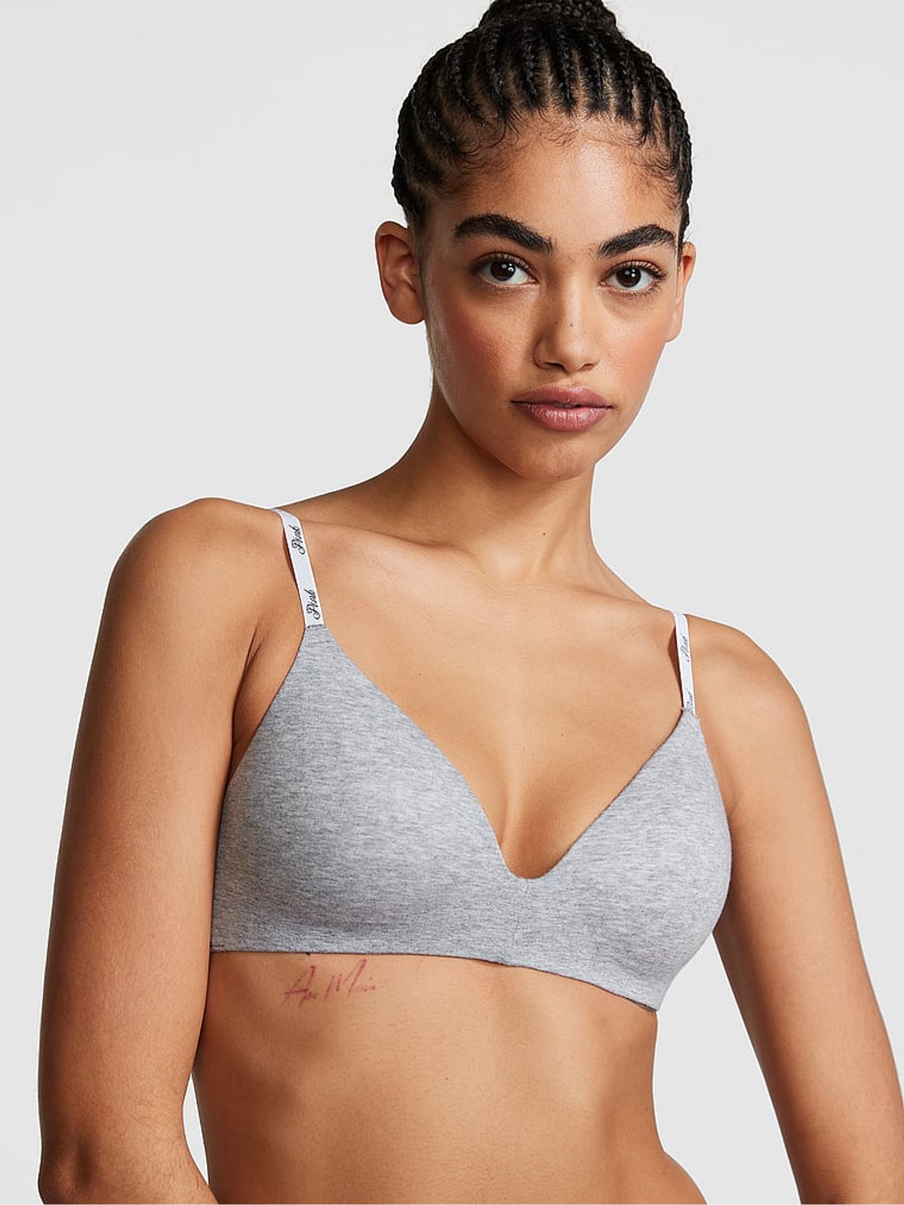 Grey Heather Non Wired Lightly Lined Bra - Image 1 of 4