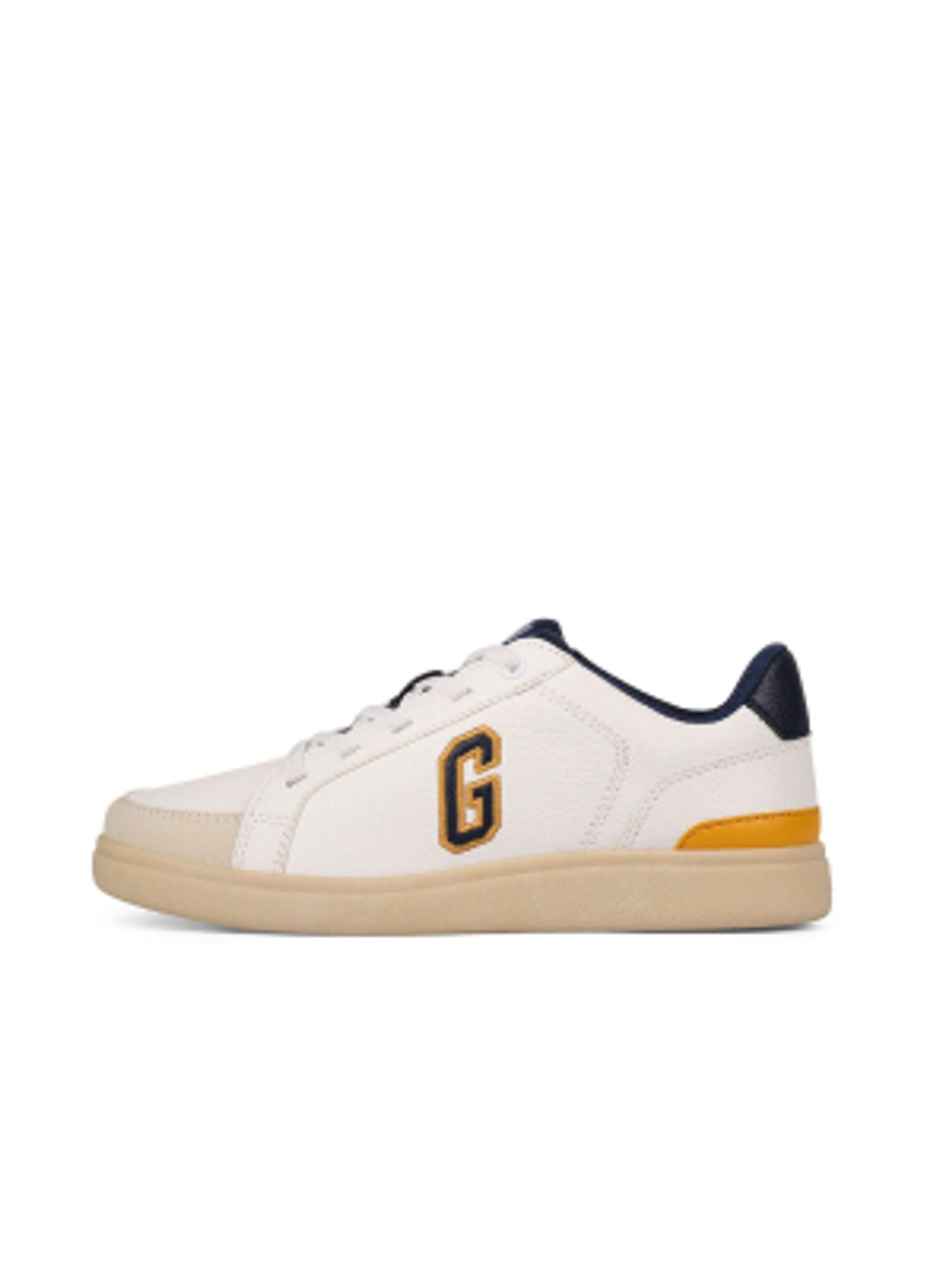 White, Yellow and Navy Seattle Kids Low Top G Trainers - Image 1 of 7