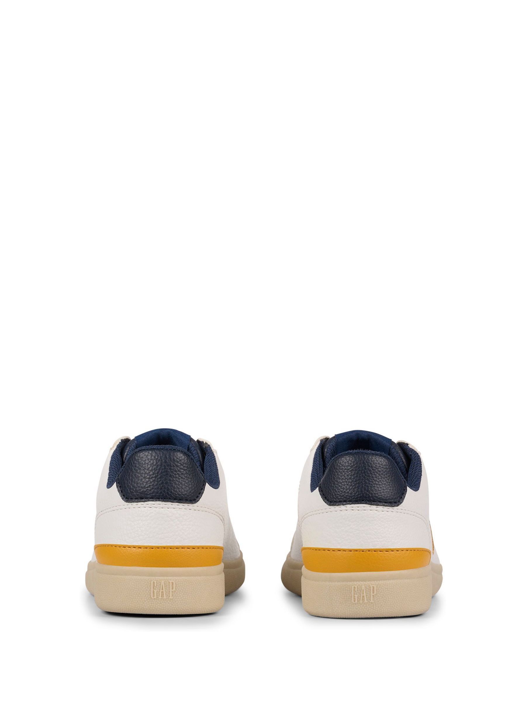 White, Yellow and Navy Seattle Kids Low Top G Trainers - Image 3 of 7