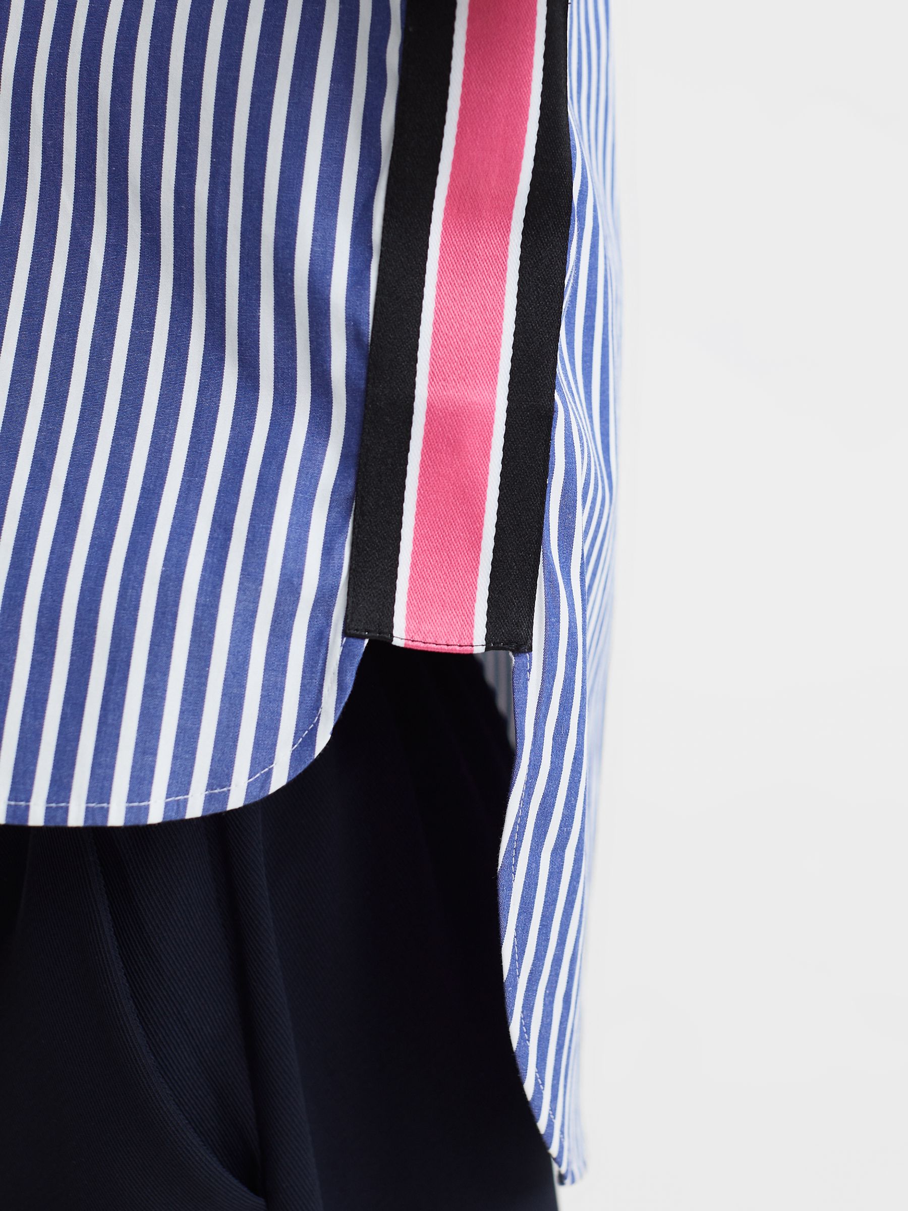 Teen Striped Cotton Shirt in Blue - Image 6 of 7