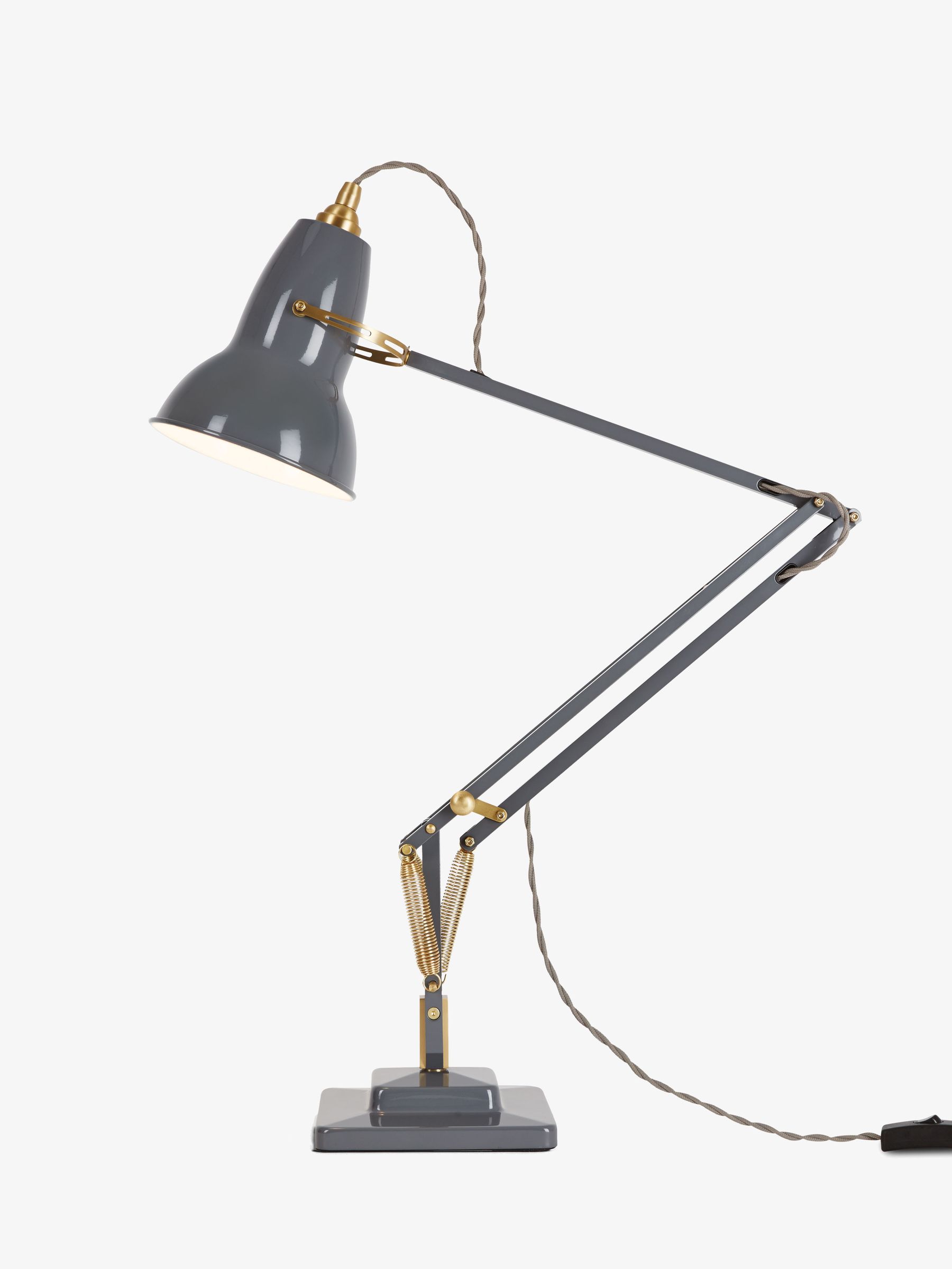 Anglepoise Grey Original 1227™ Brass Desk Lamp - Image 4 of 7