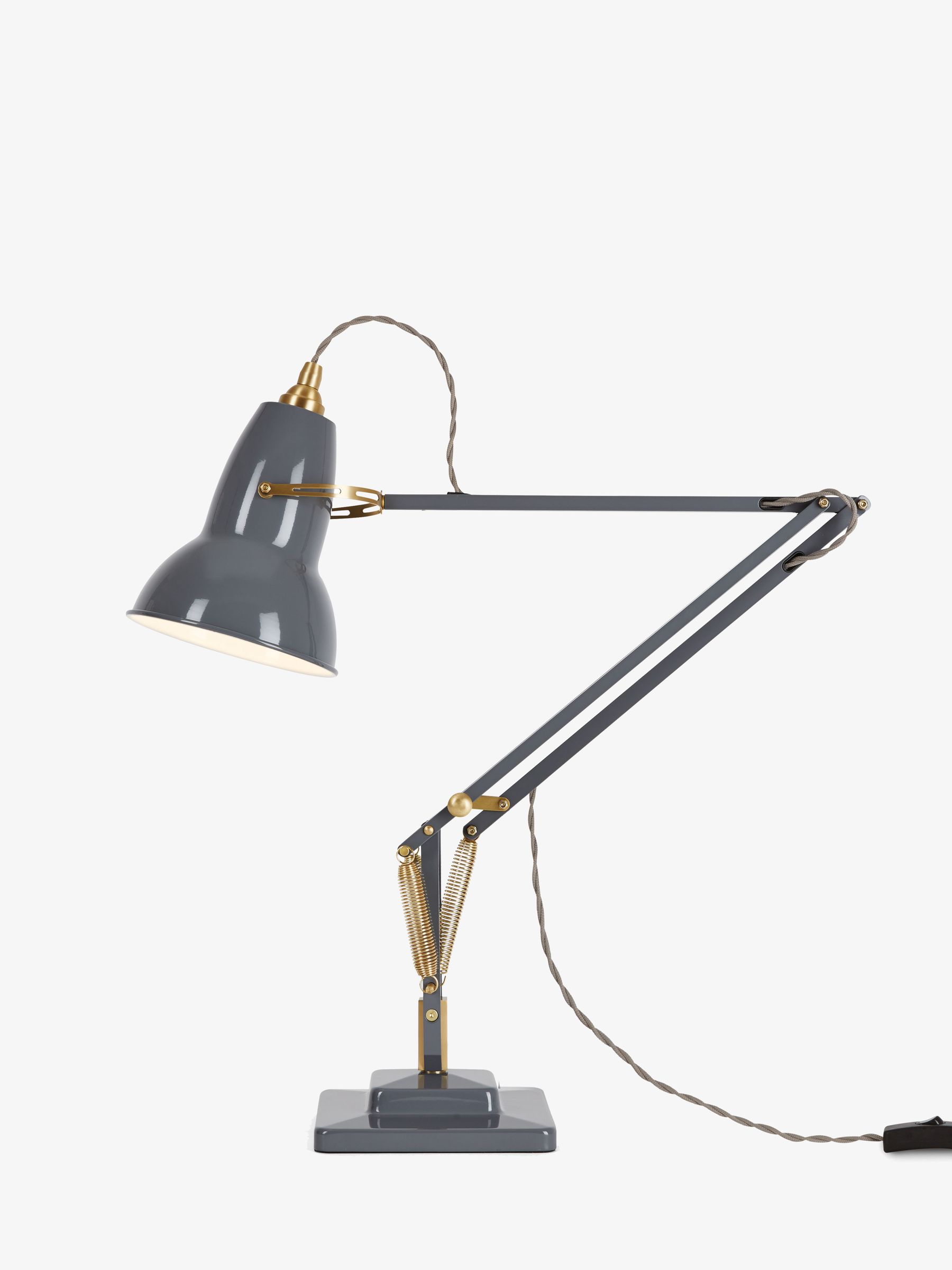 Anglepoise Grey Original 1227™ Brass Desk Lamp - Image 5 of 7