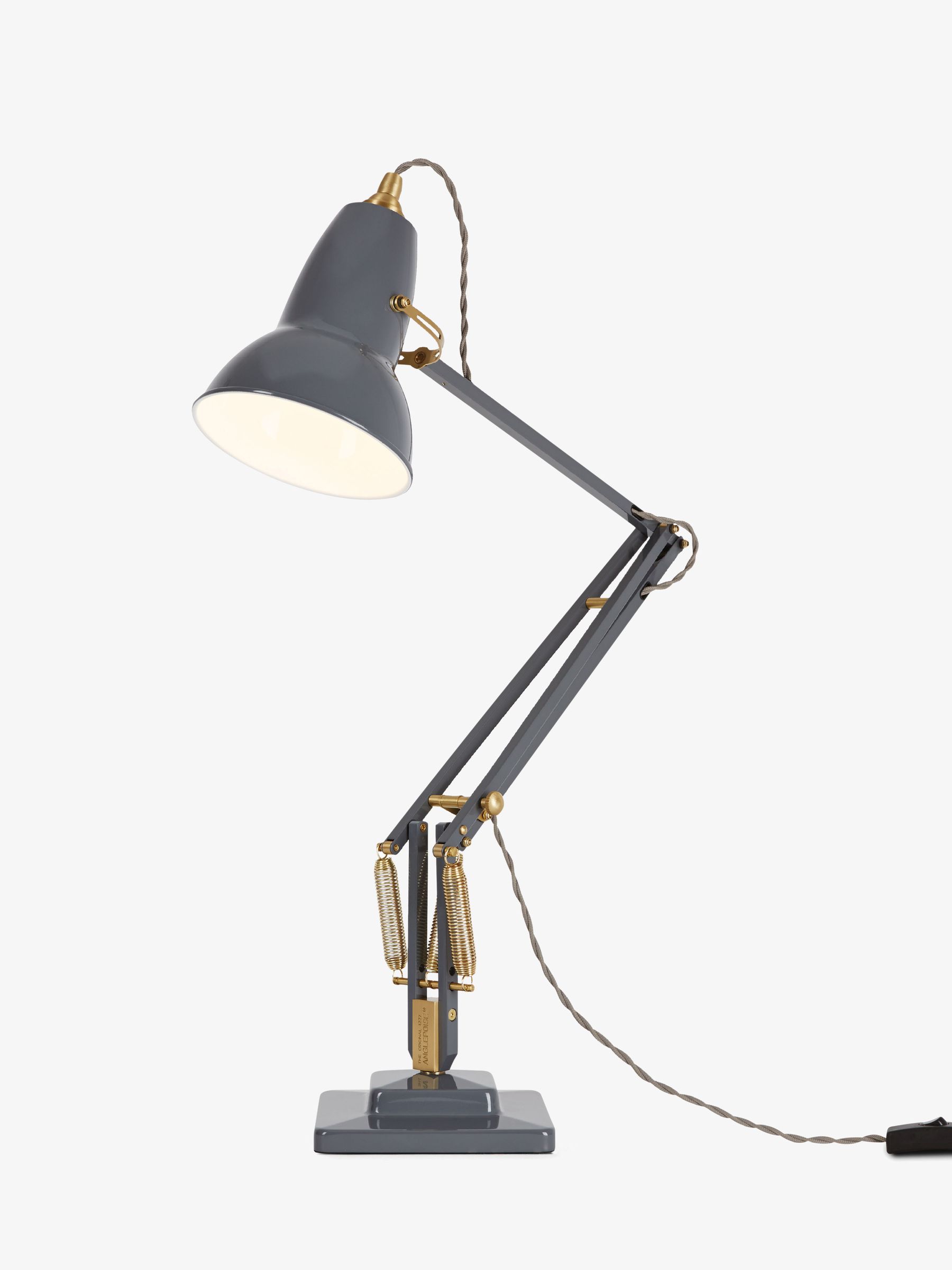 Anglepoise Grey Original 1227™ Brass Desk Lamp - Image 6 of 7