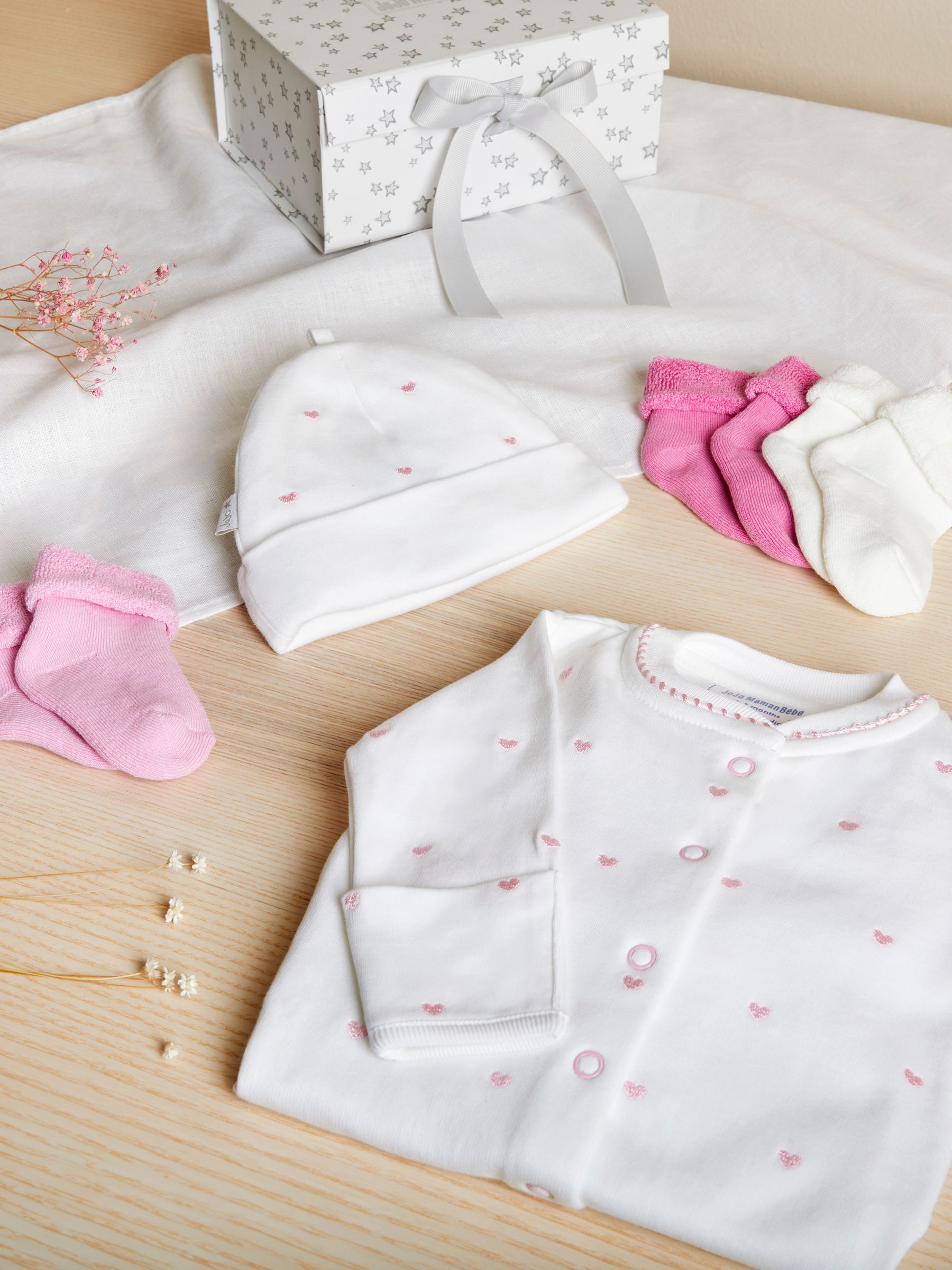 New Baby Heart Gift Set in Pink - Image 1 of 5