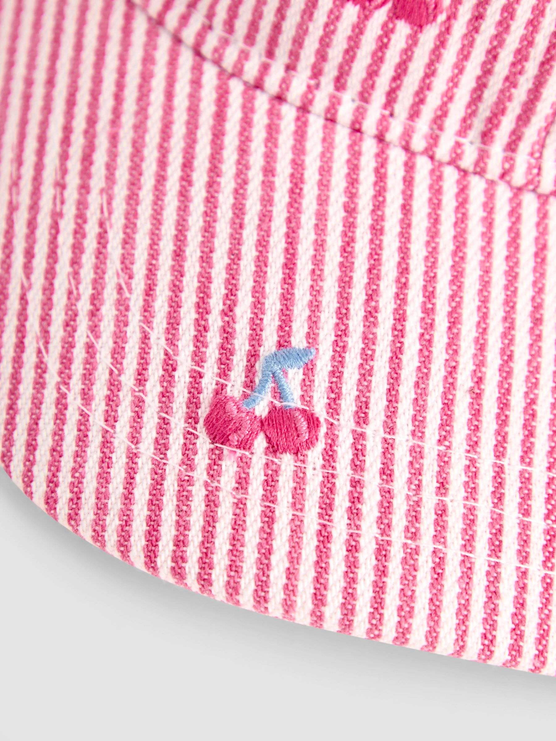 Pink Cherry Embroidered Cap - Image 4 of 4 Pink Cherry Embroidered Cap - Image 4 of 4