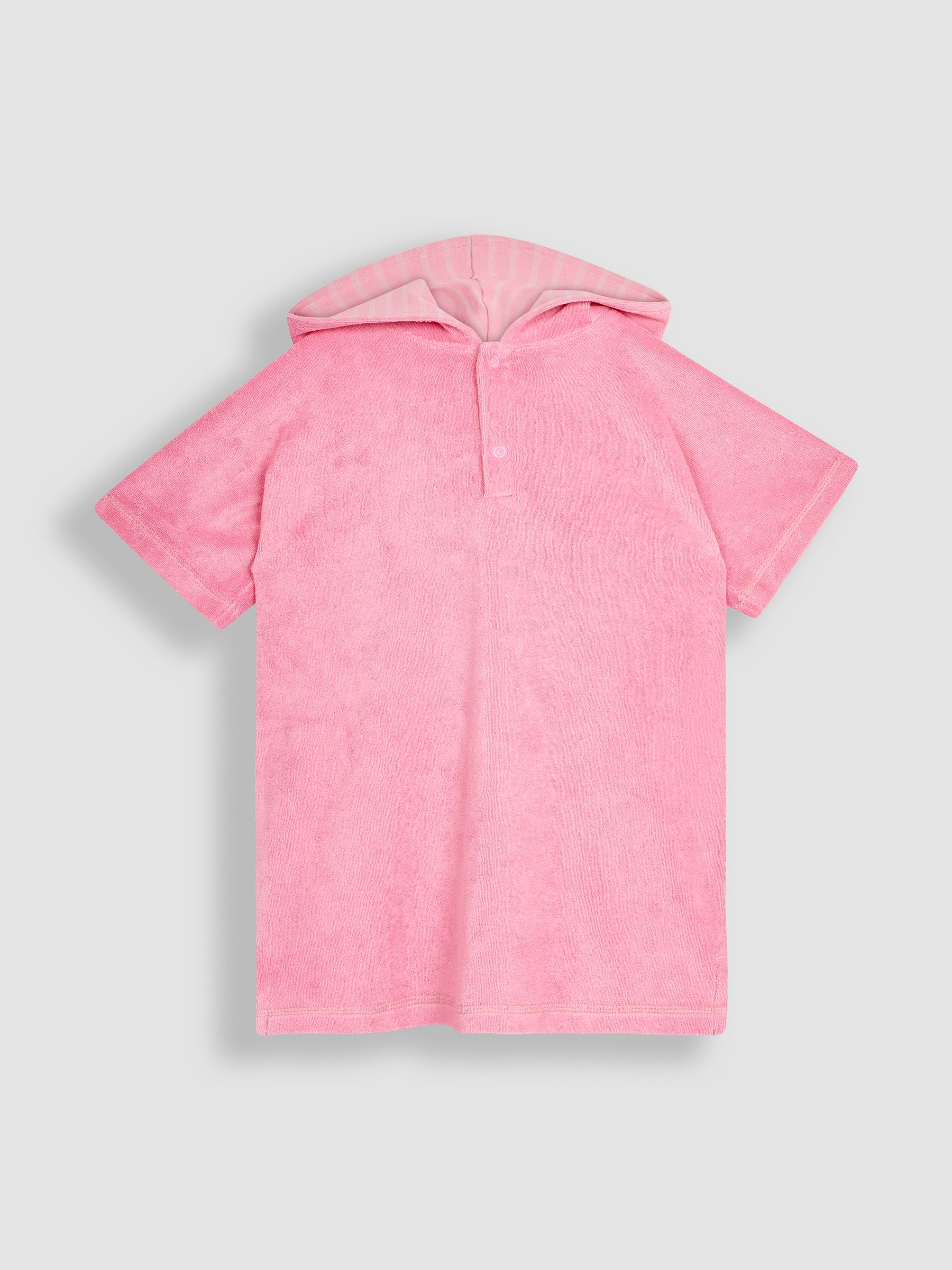 Pink Towelling Hooded Poncho - Image 2 of 5