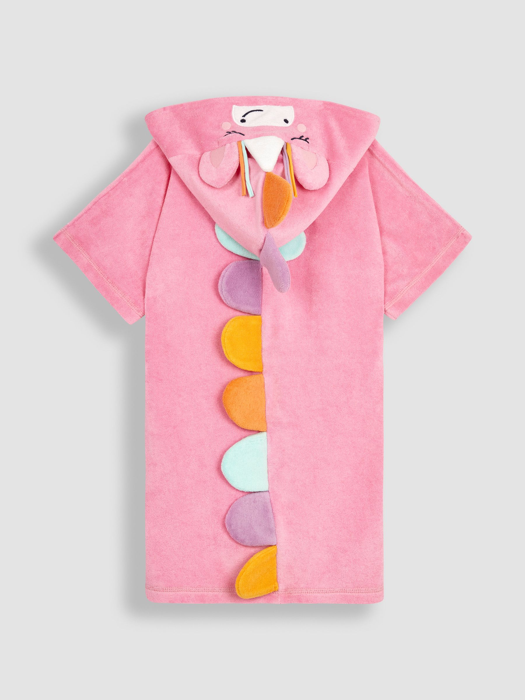 Pink Towelling Hooded Poncho - Image 3 of 5