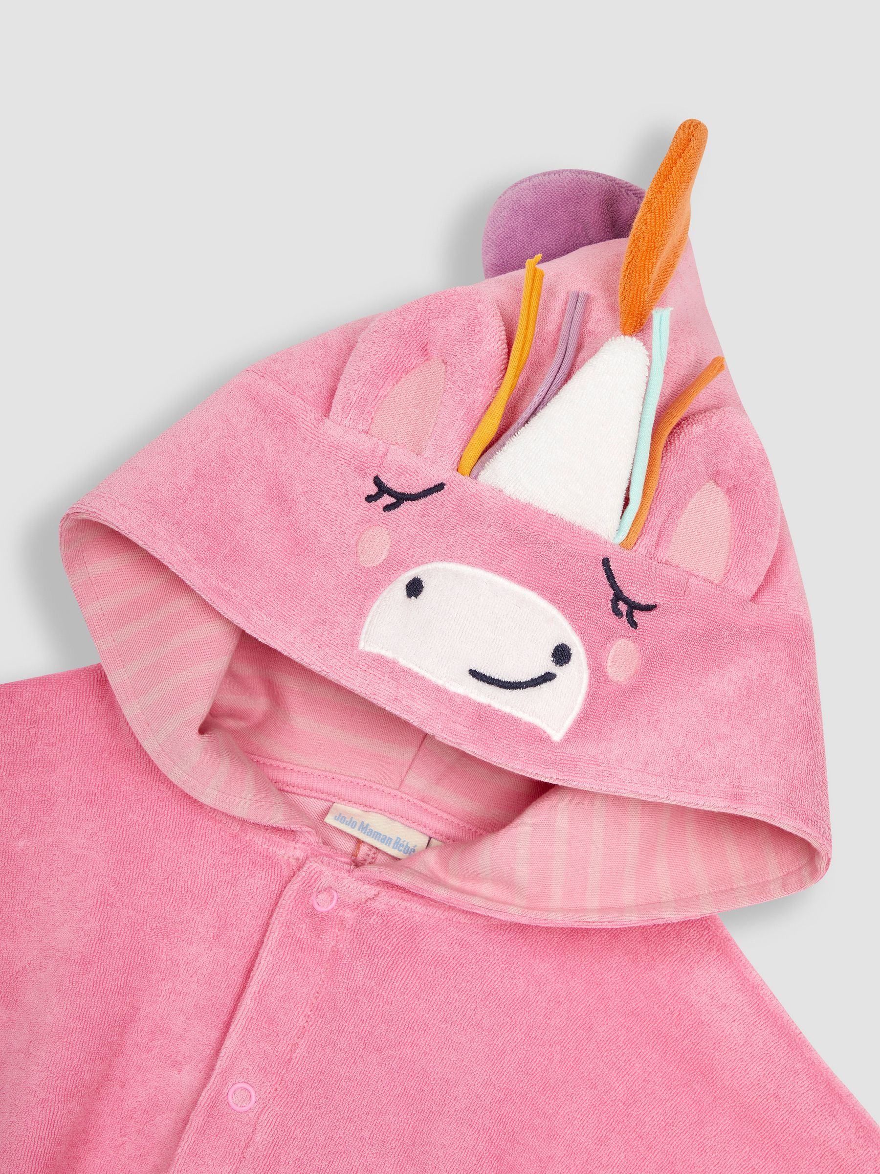 Pink Towelling Hooded Poncho - Image 4 of 5