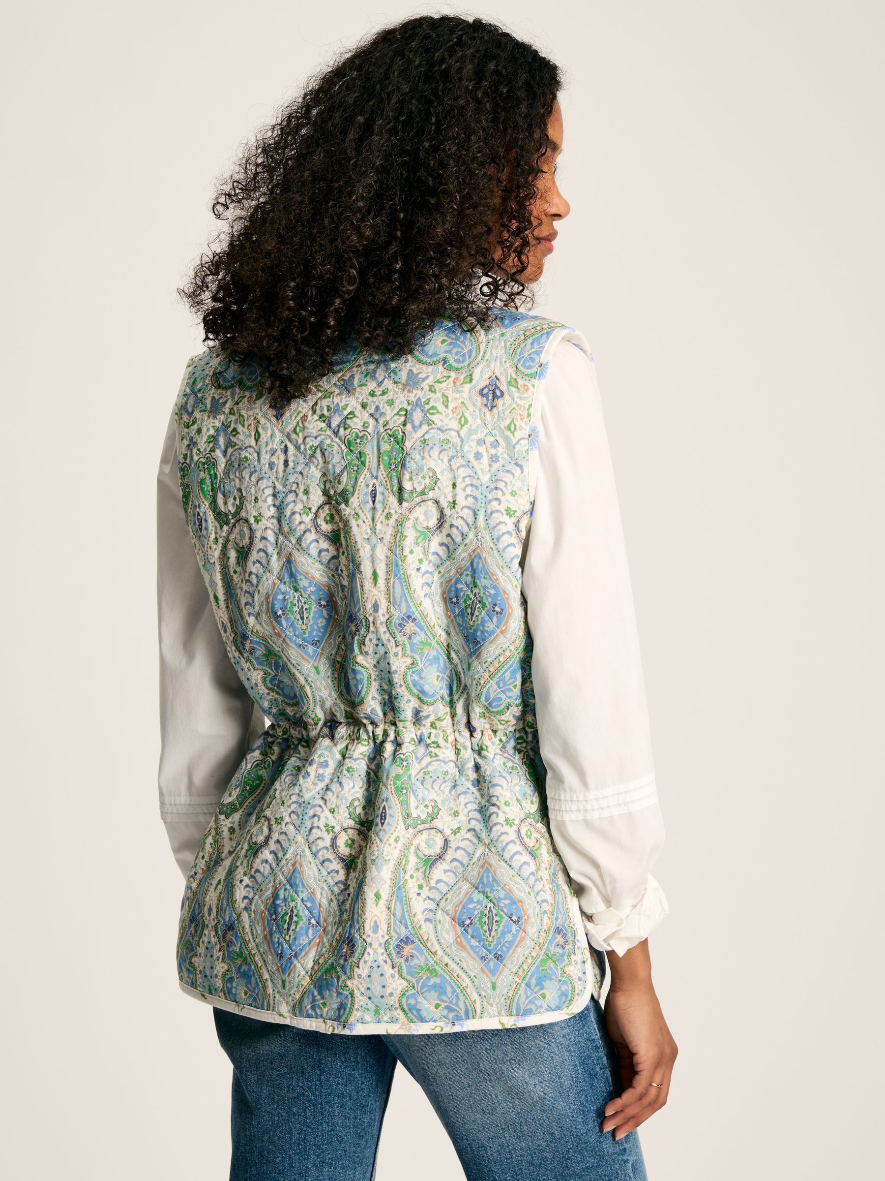 Hatfield Blue Paisley Cotton Quilted Gilet - Image 2 of 10