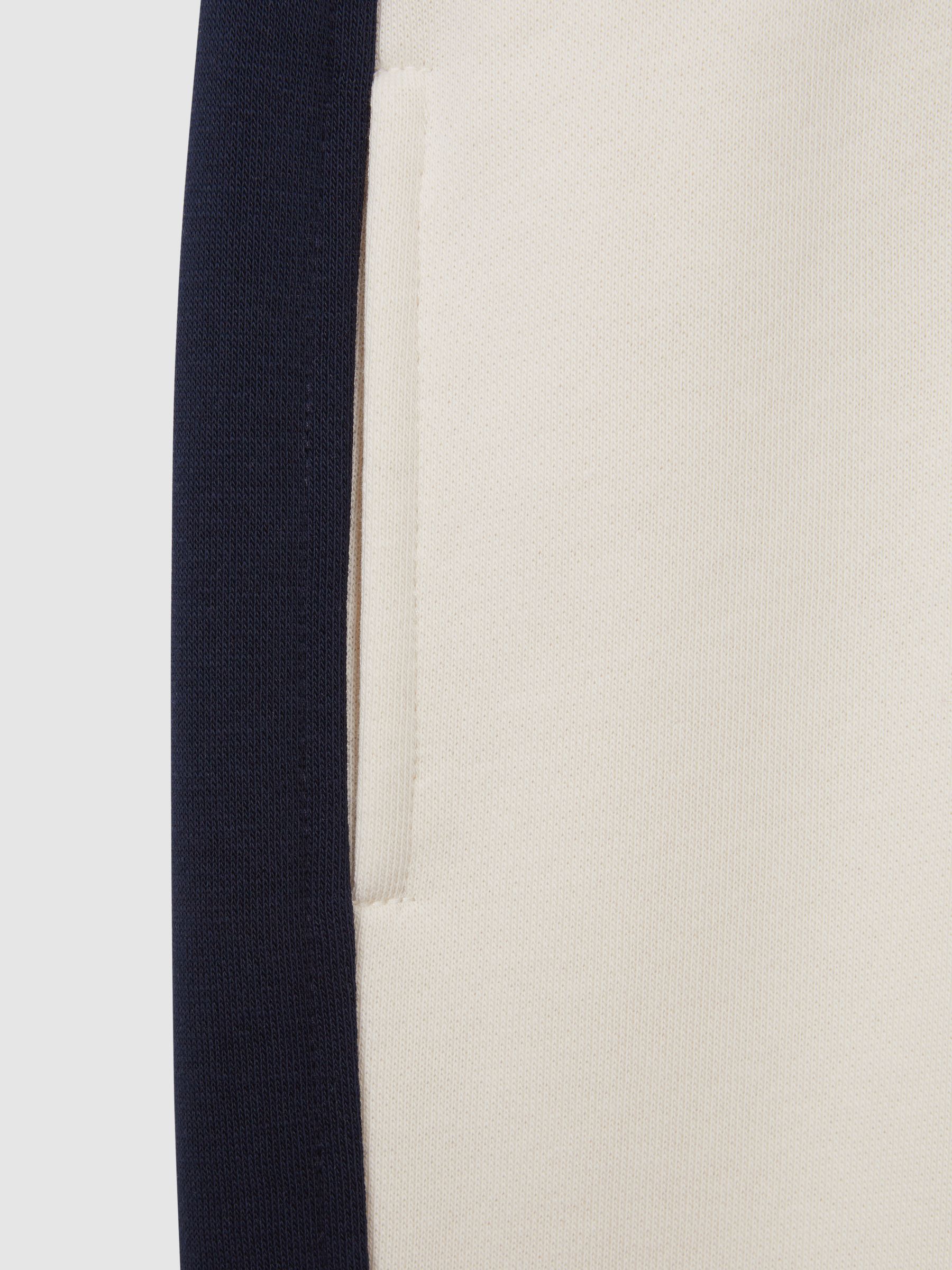 9-13 yrs Cotton Blend Colourblock Hoodie and Joggers Set in Ecru - Image 11 of 11