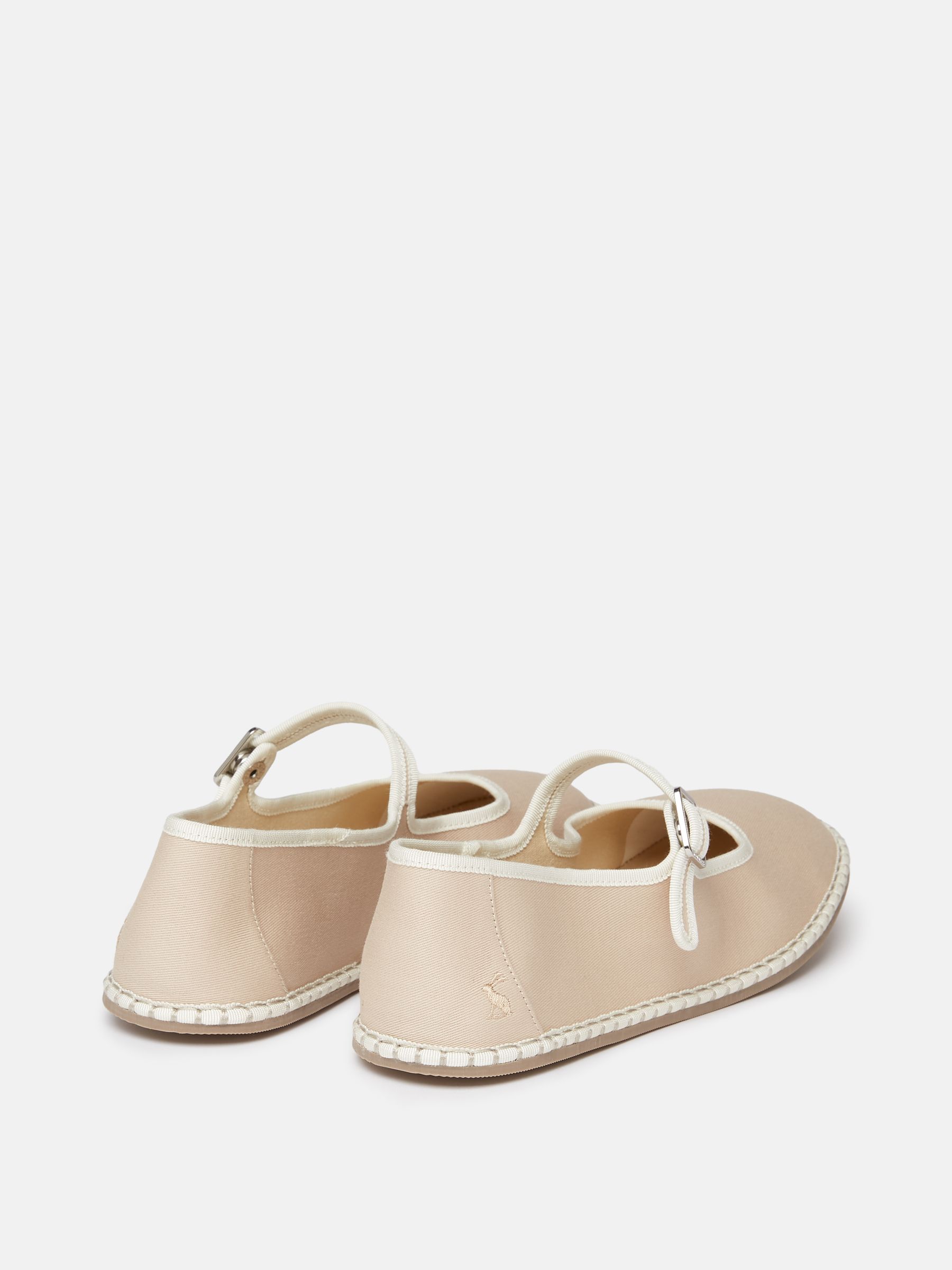 Maddison Neutral Canvas Mary Jane Shoes - Image 3 of 6