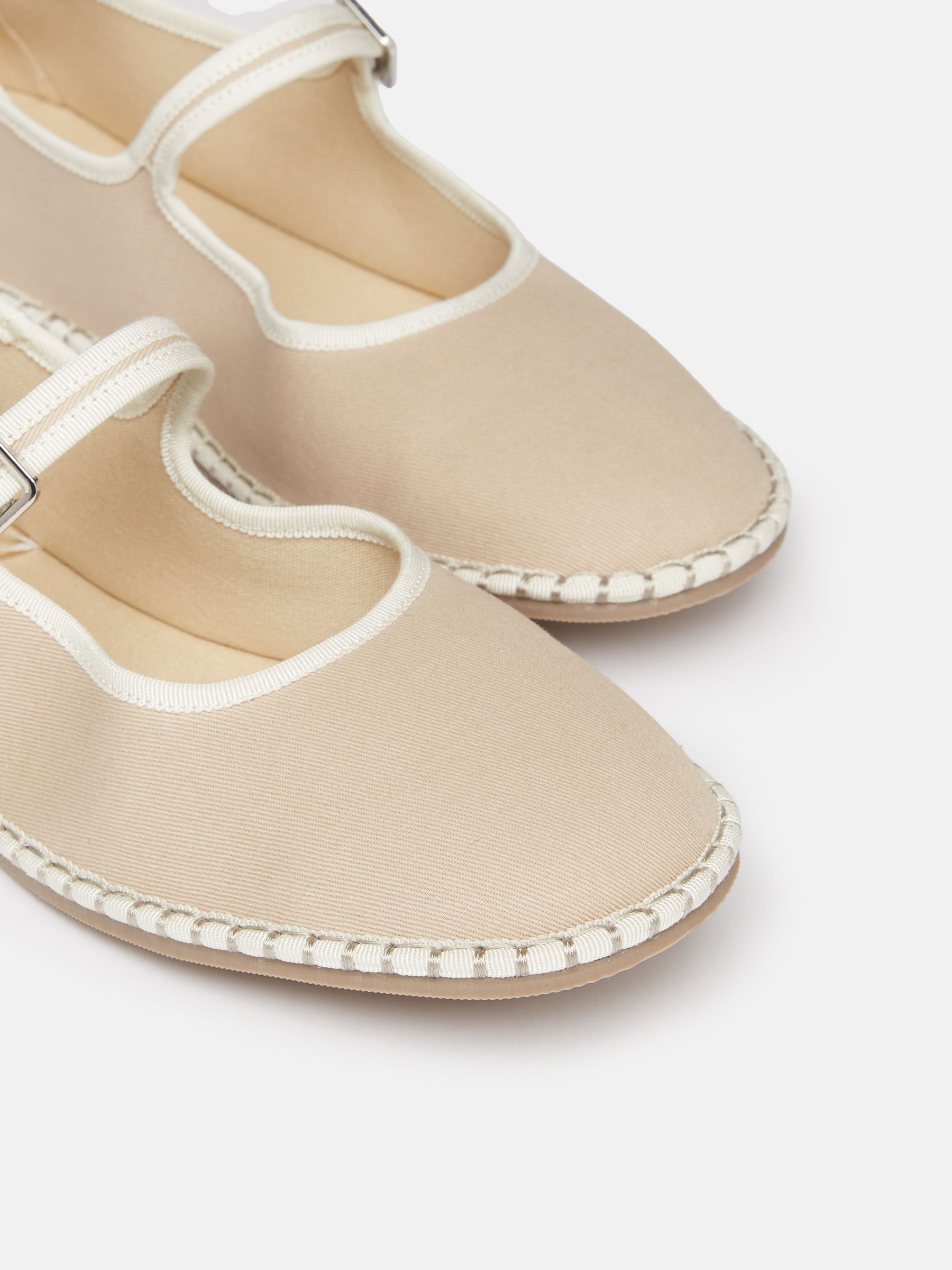 Maddison Neutral Canvas Mary Jane Shoes - Image 5 of 6