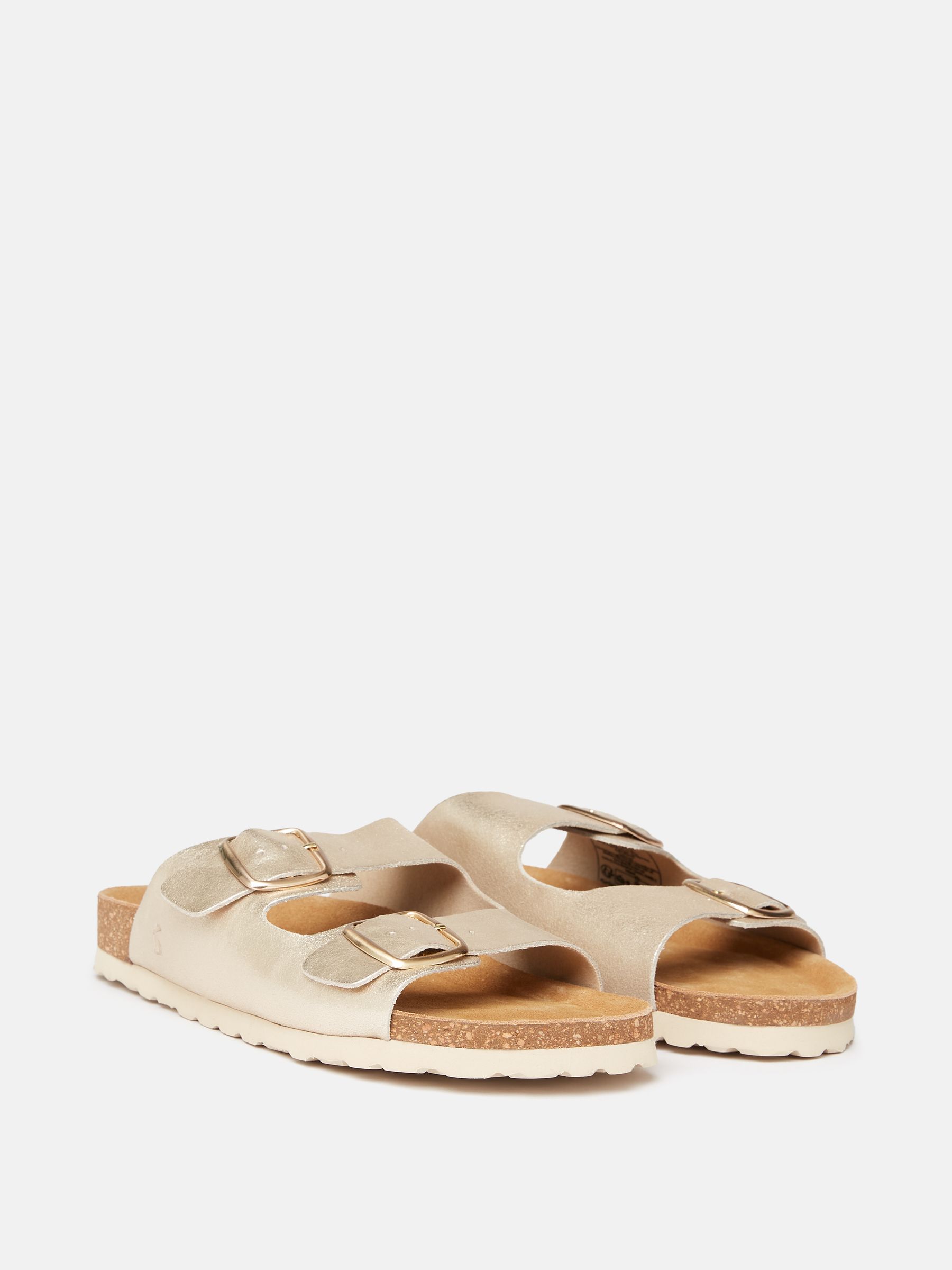 Celeste Gold Double Strap Sandals - Image 2 of 5 Celeste Gold Double Strap Sandals - Image 2 of 5