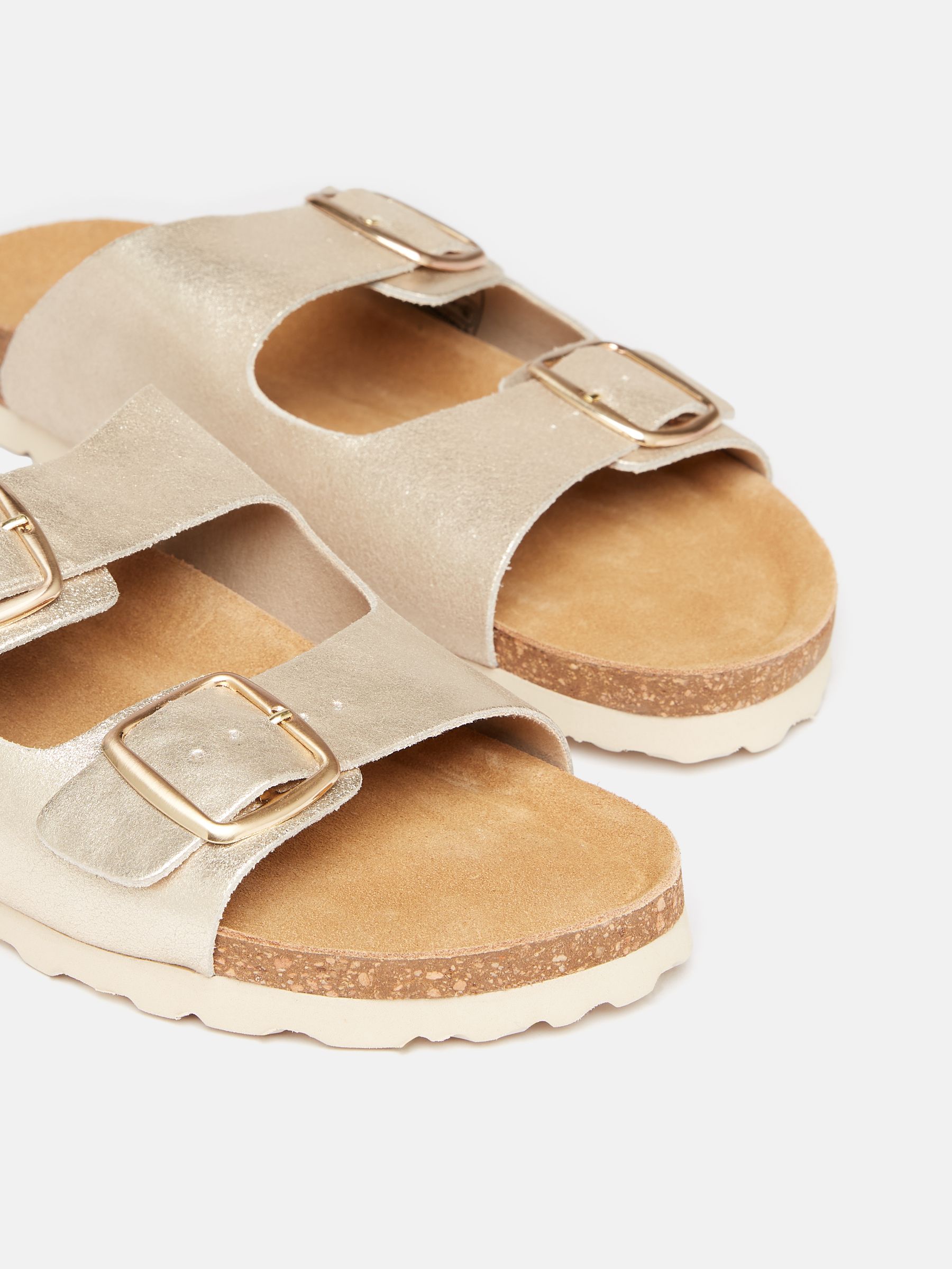 Celeste Gold Double Strap Sandals - Image 4 of 5