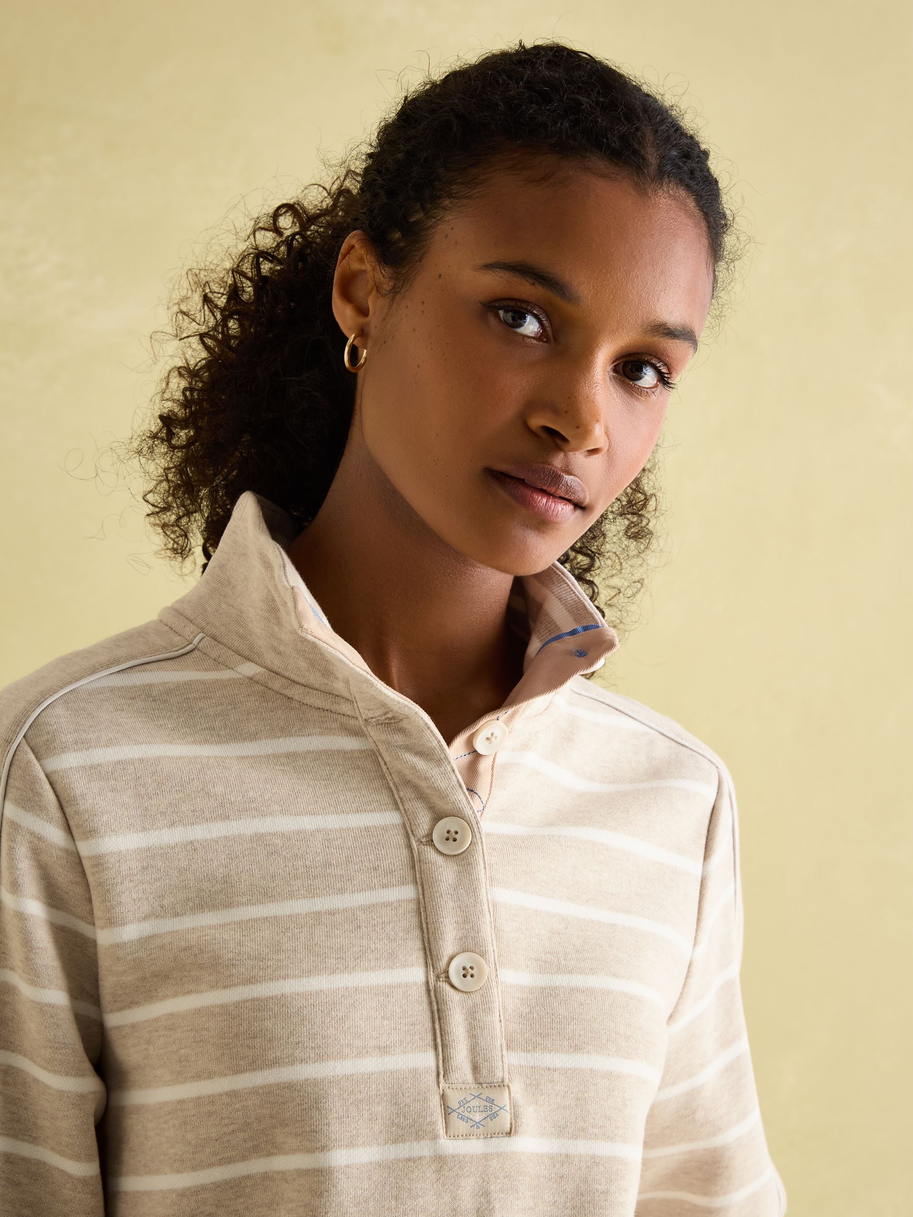 Southwold Oatmarl Button Down Striped Sweatshirt - Image 4 of 9