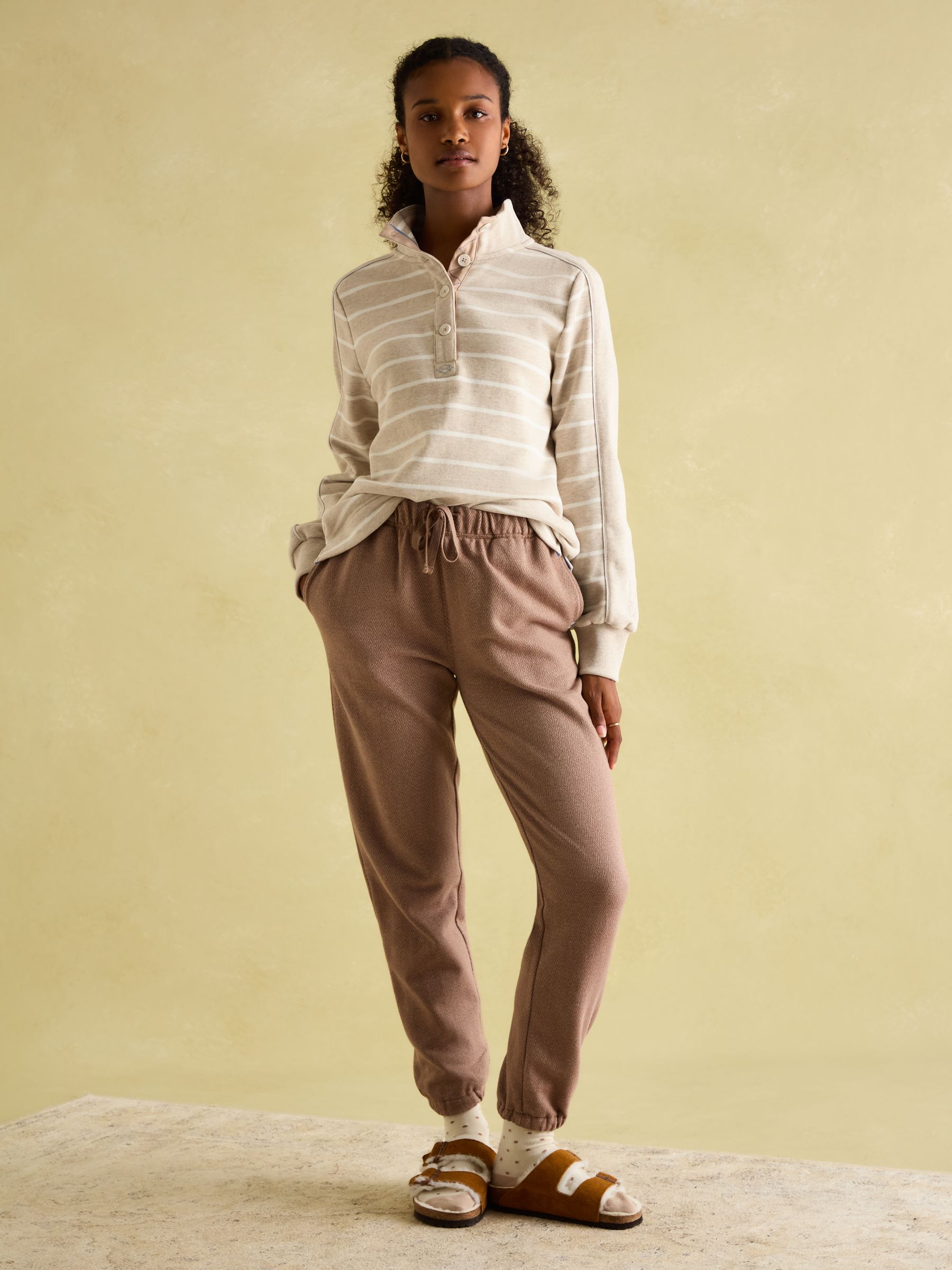 Southwold Oatmarl Button Down Striped Sweatshirt - Image 6 of 9