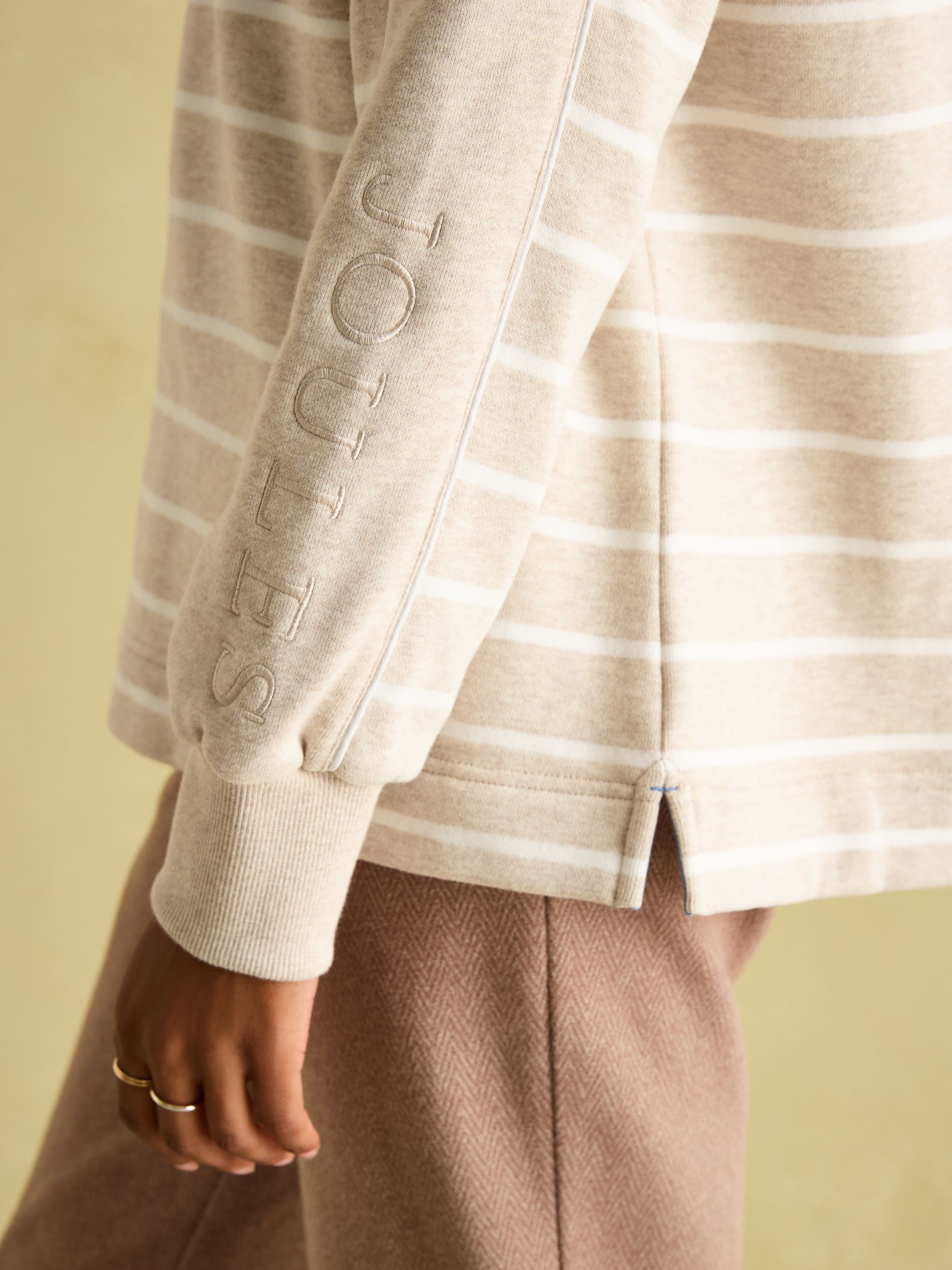 Southwold Oatmarl Button Down Striped Sweatshirt - Image 7 of 9