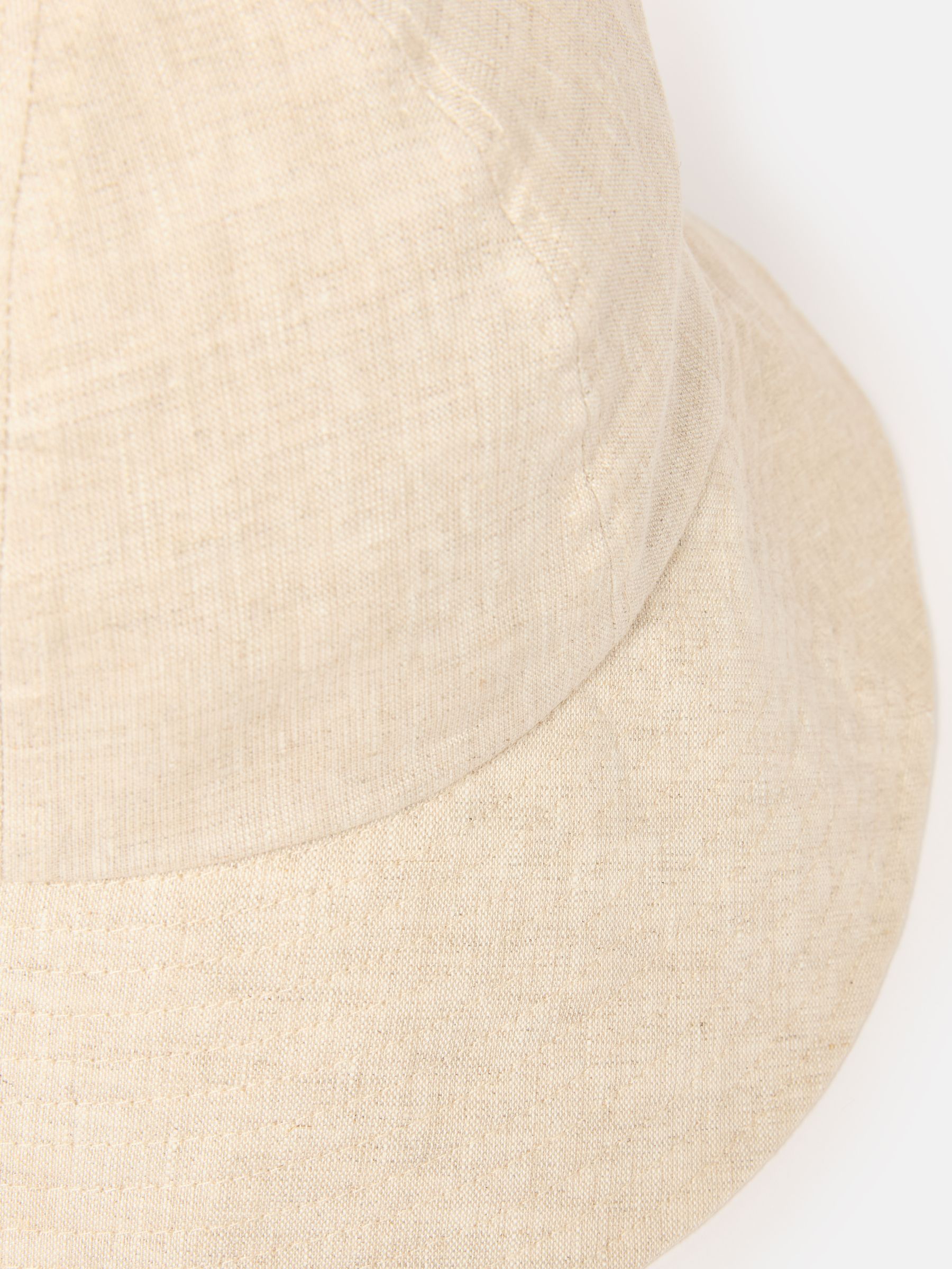 Harriet Neutral Linen Bucket Hat - Image 4 of 4
