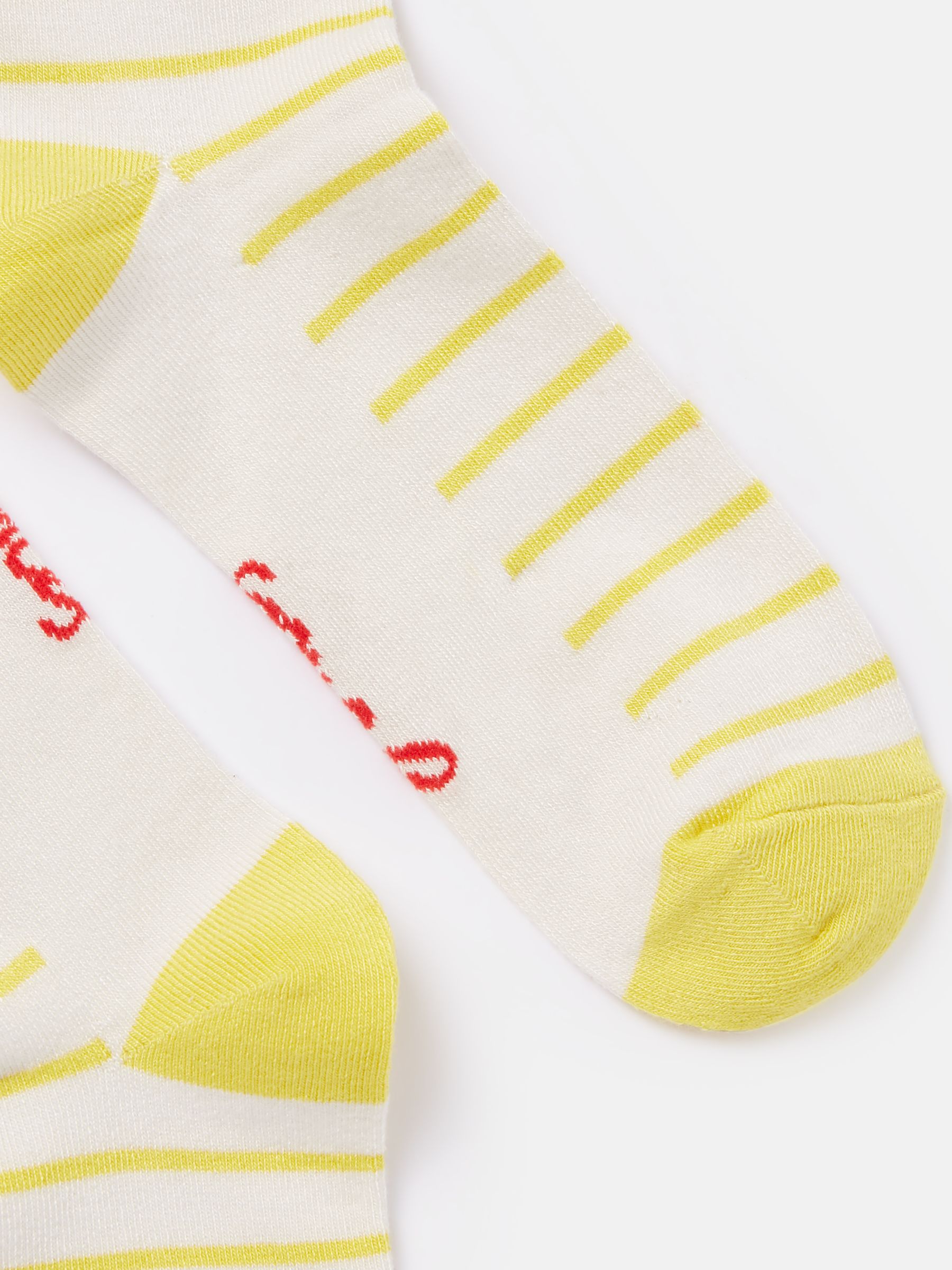 Embroidered Yellow/White Ankle Socks - Image 2 of 3