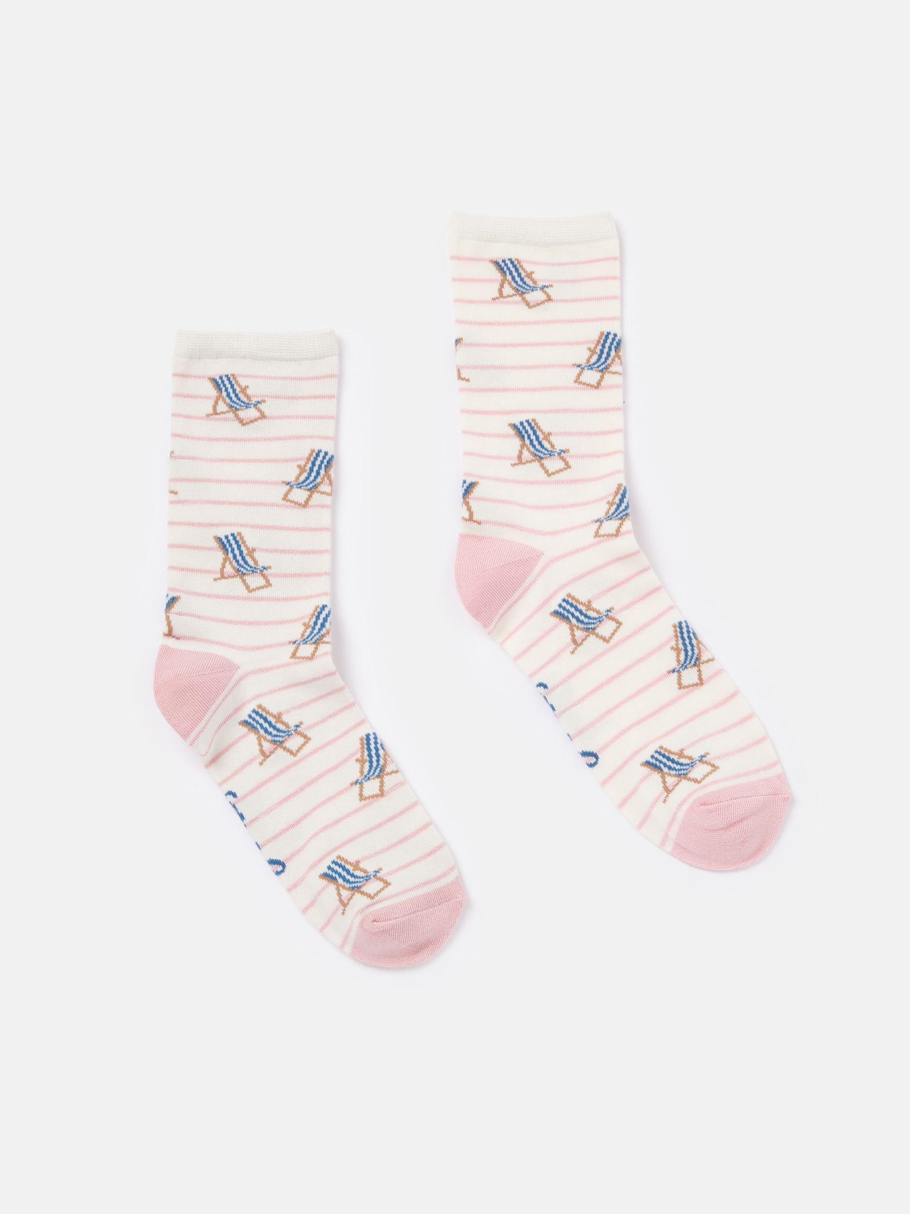 Pink/White Excellent Everyday Single Ankle Socks - Image 1 of 3