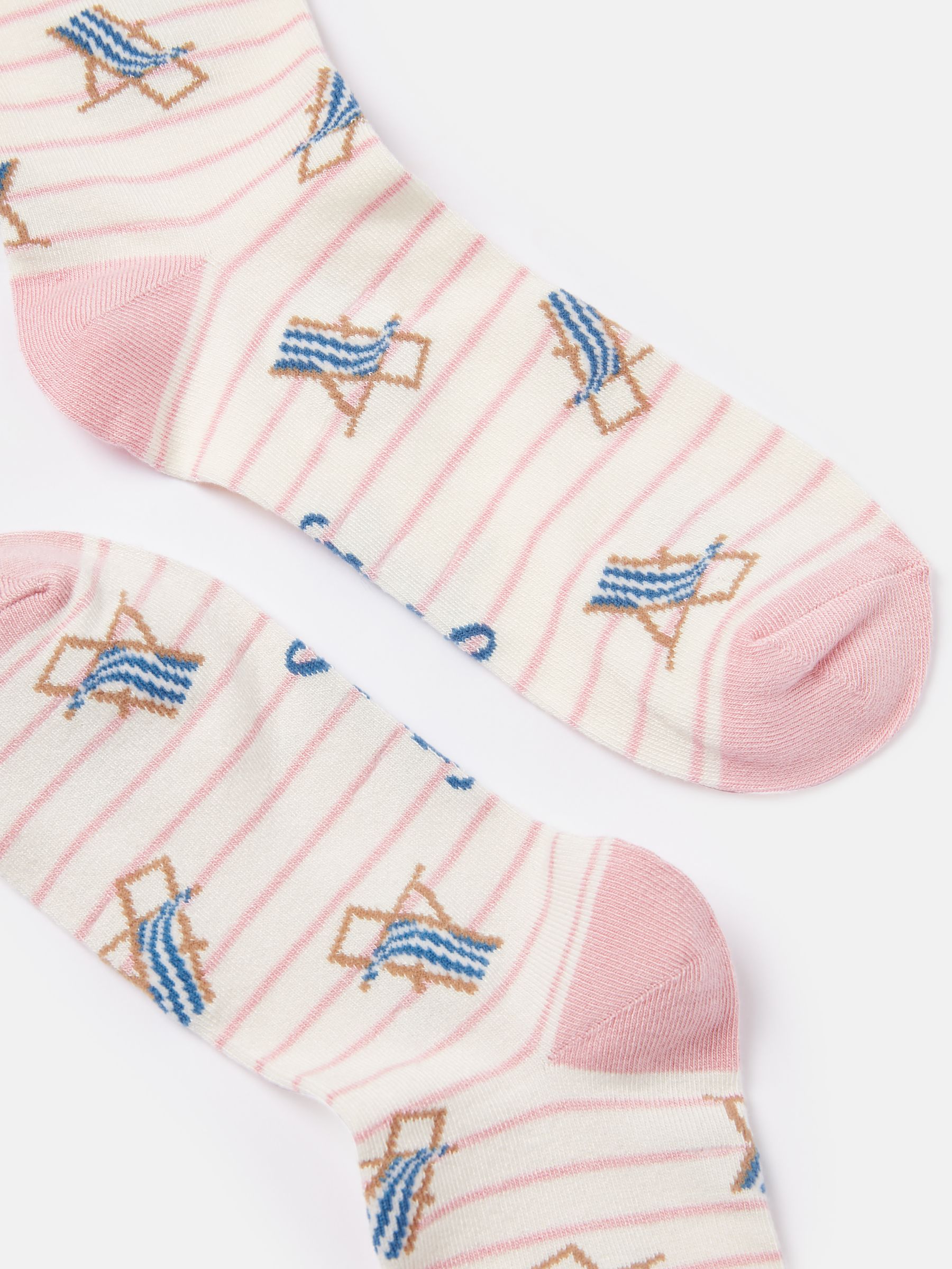 Pink/White Excellent Everyday Single Ankle Socks - Image 2 of 3