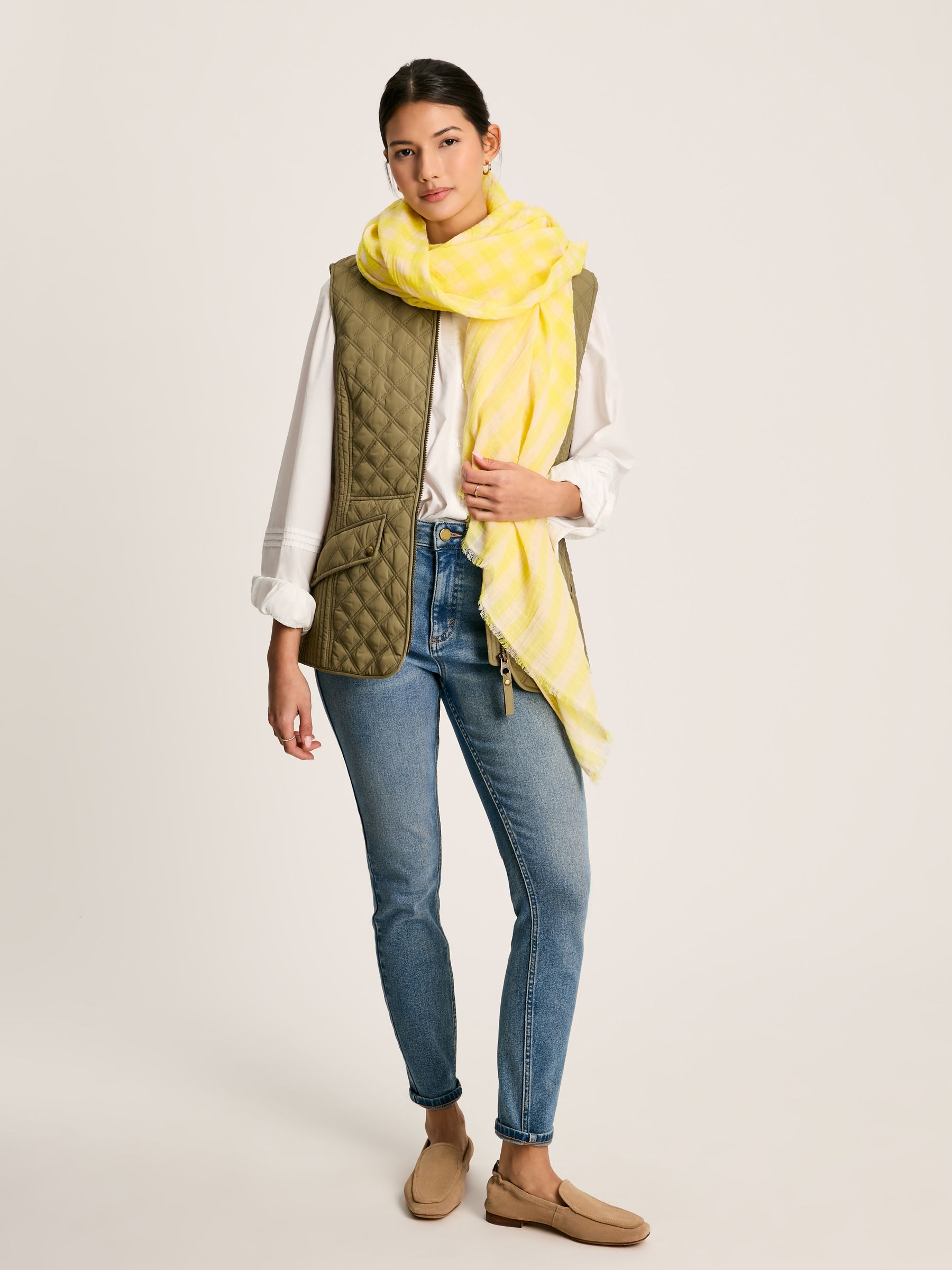 Orla Yellow/White Scarf - Image 4 of 5