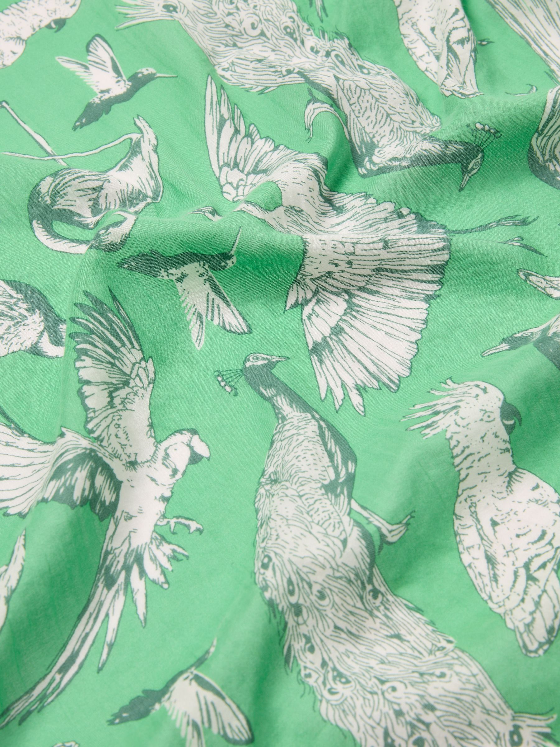Kensington Green & Pink Cotton Square Scarf - Image 5 of 5