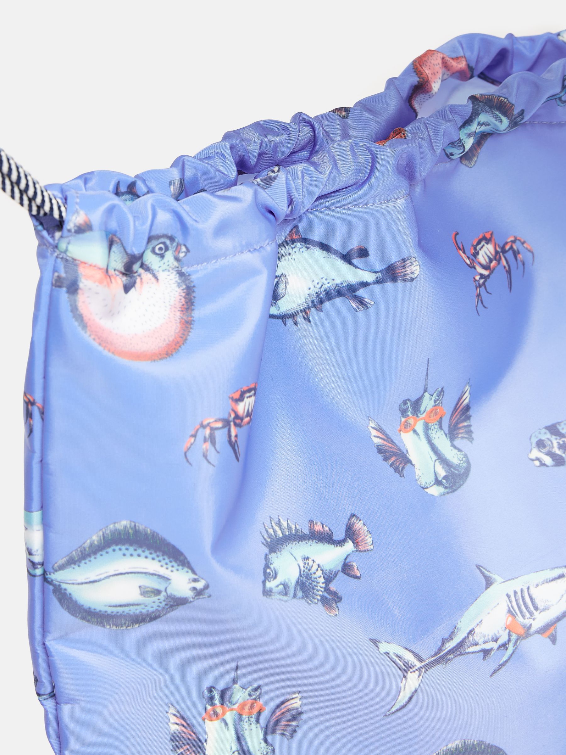 Sandwell Blue Printed Drawstring Bag - Image 4 of 4
