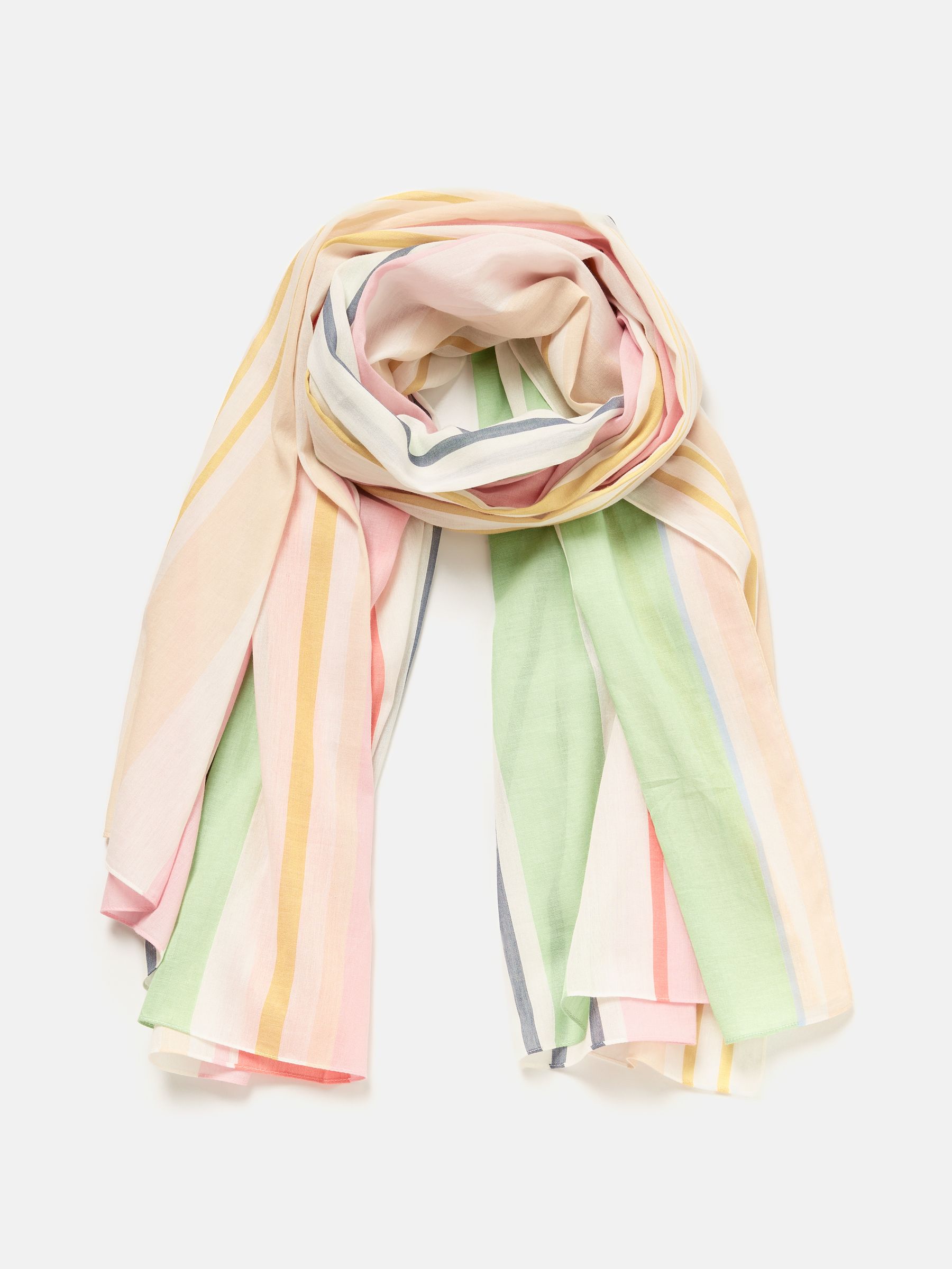 Harlyn Stripe Cotton Summer Scarf - Image 3 of 5