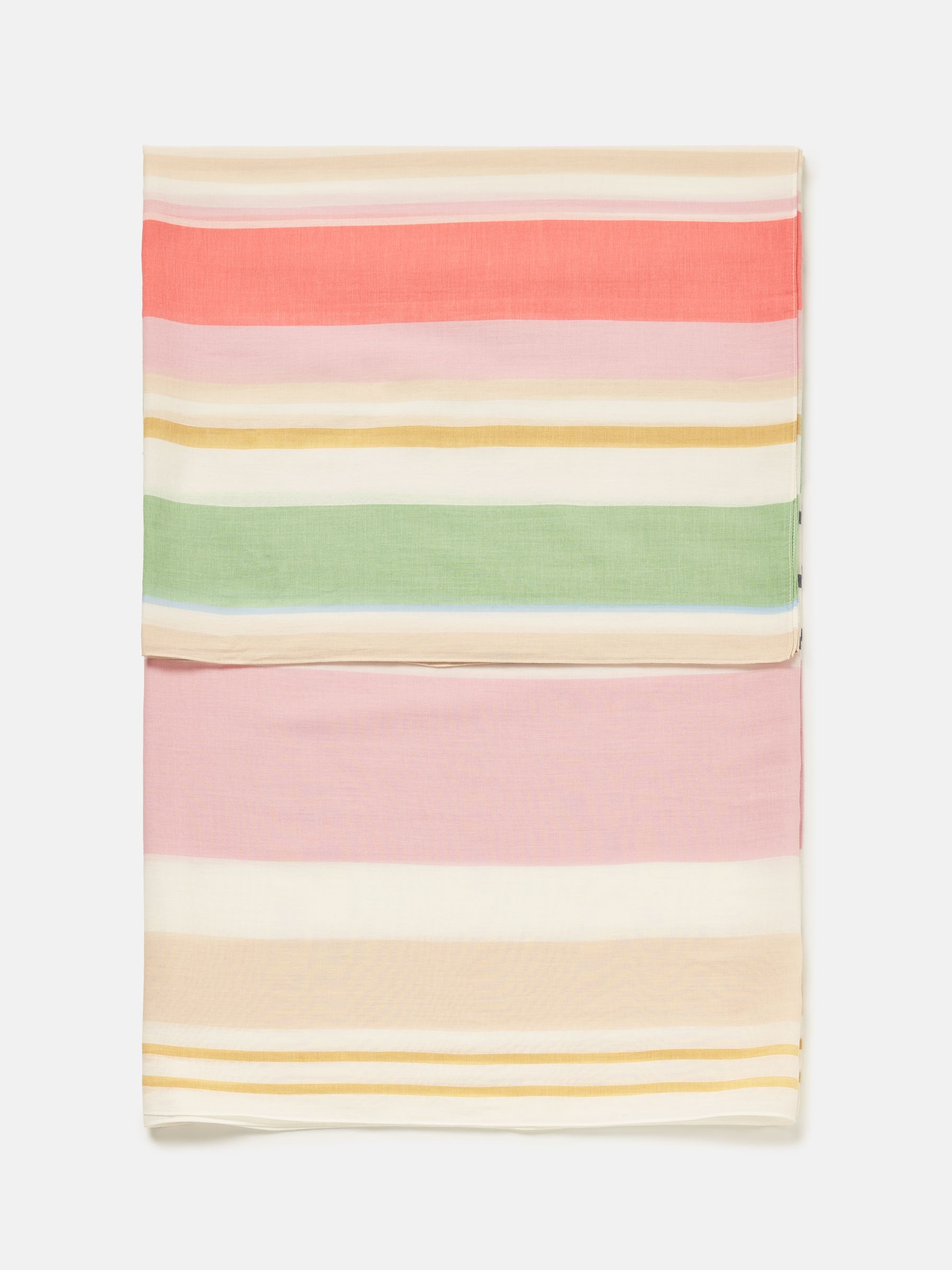 Harlyn Stripe Cotton Summer Scarf - Image 4 of 5