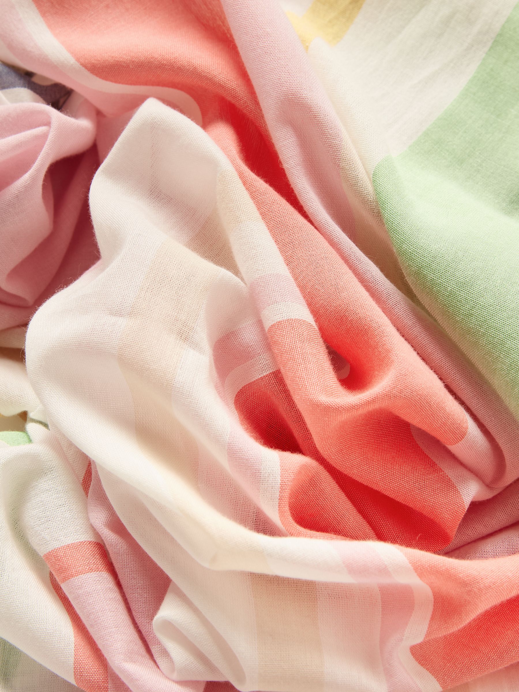 Harlyn Stripe Cotton Summer Scarf - Image 5 of 5