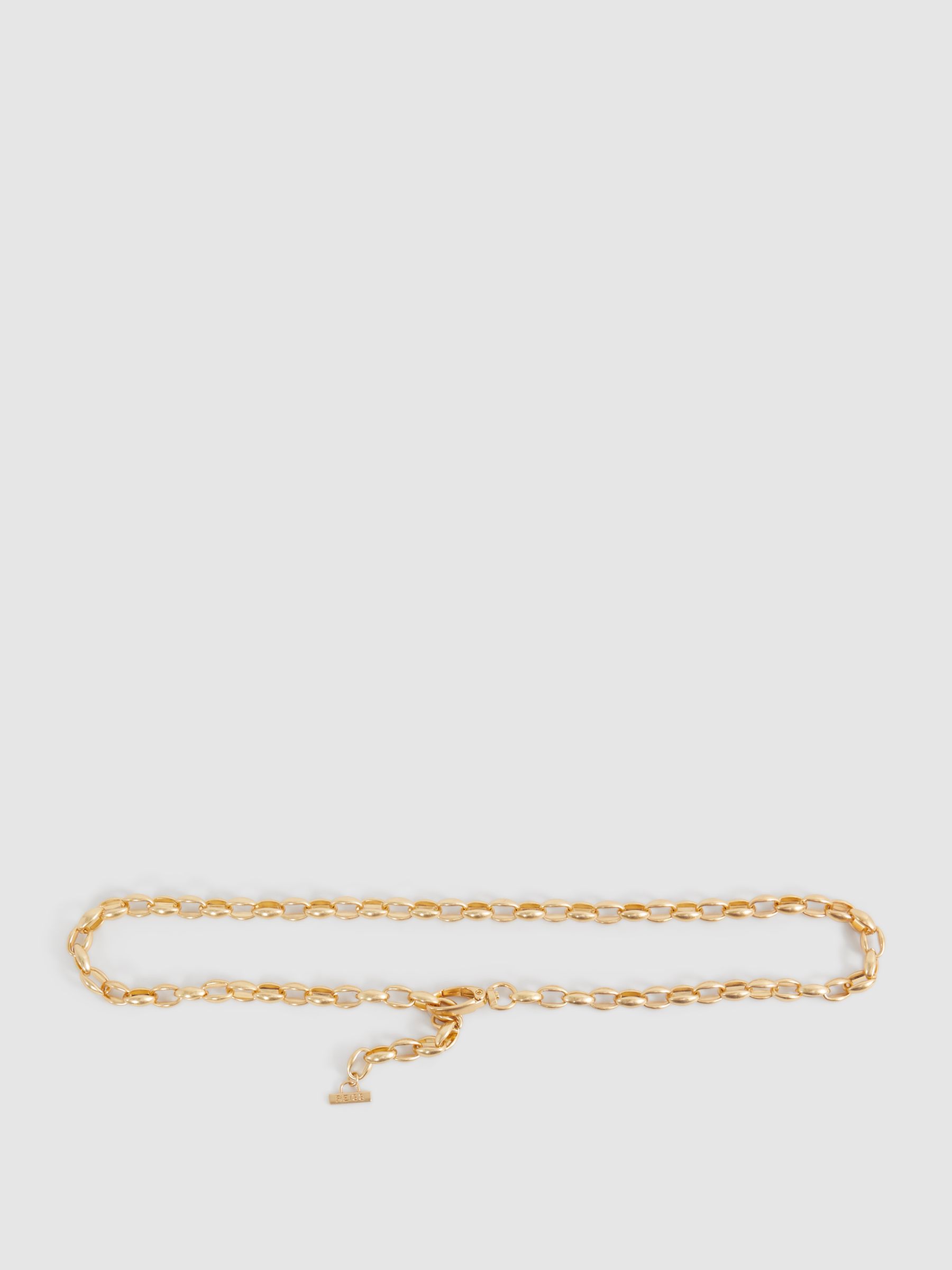 Oval Metal Chain Belt in Gold - Image 2 of 4