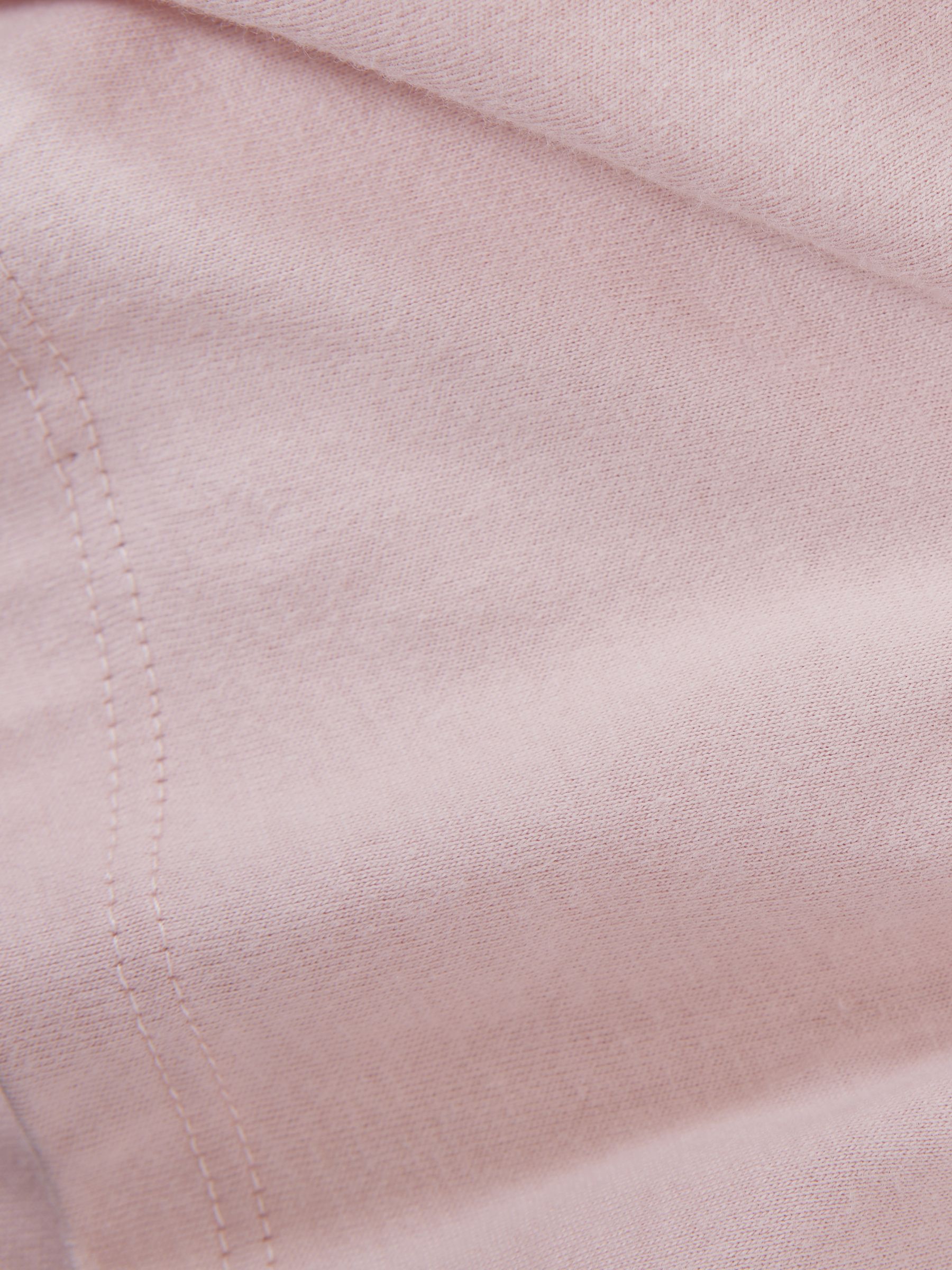 4-9 yrs Cotton Crew Neck Crop Top in Pale Pink - Image 6 of 6