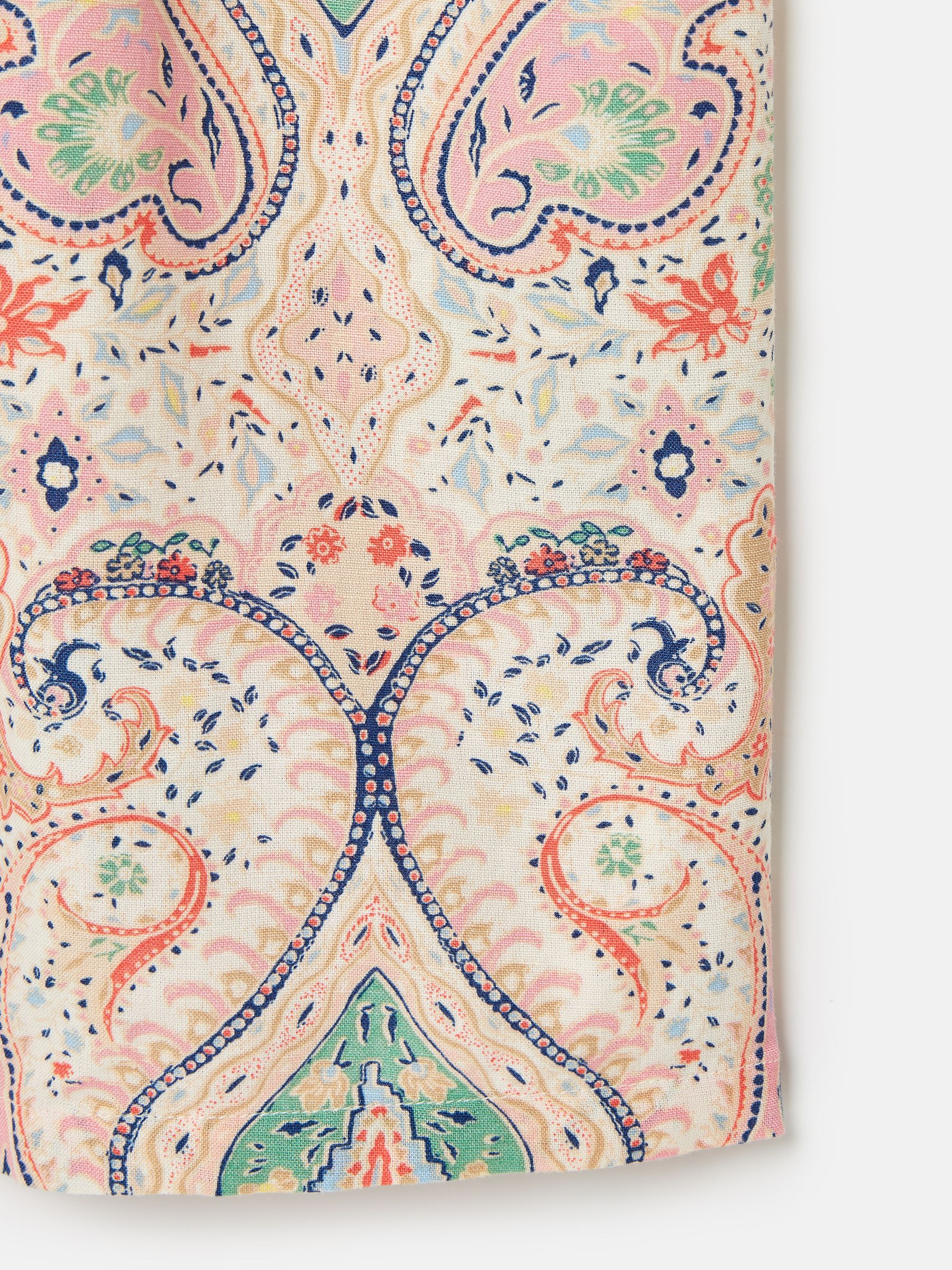 Girls' Daydreamer Pink Paisley Wide Leg Trousers With Linen - Image 5 of 5