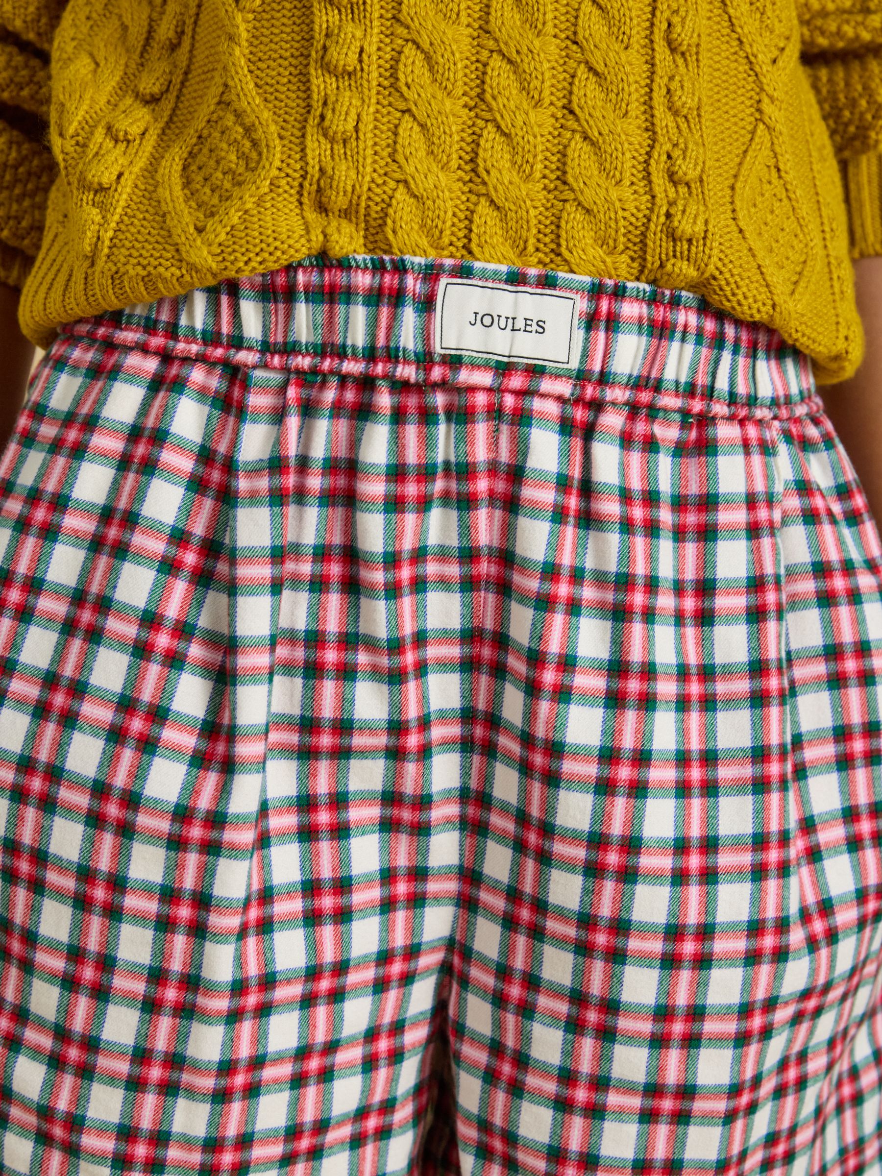 Amara Red Check Pull on Flannel Shorts - Image 3 of 8