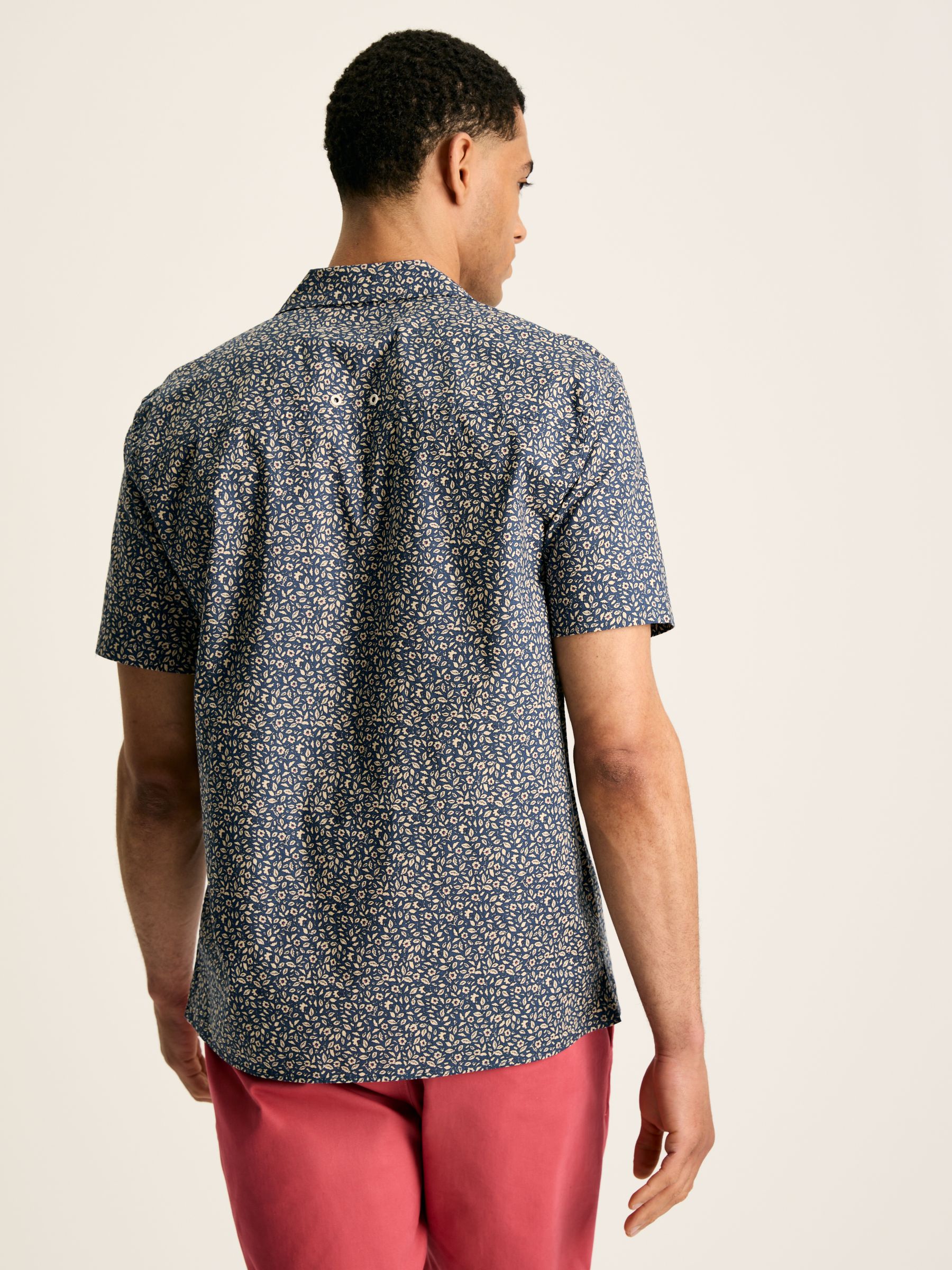 Revere Blue Floral Printed Short Sleeve Shirt - Image 3 of 8