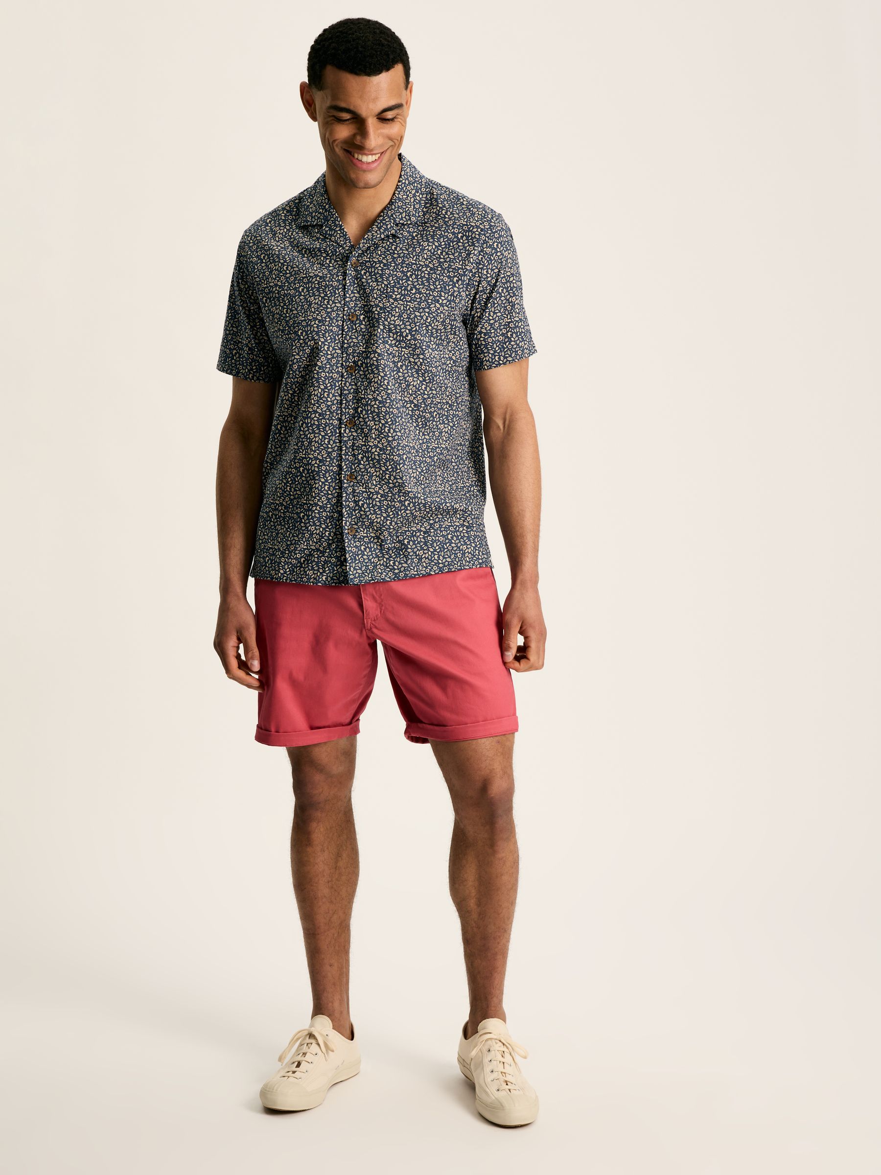 Revere Blue Floral Printed Short Sleeve Shirt - Image 4 of 8