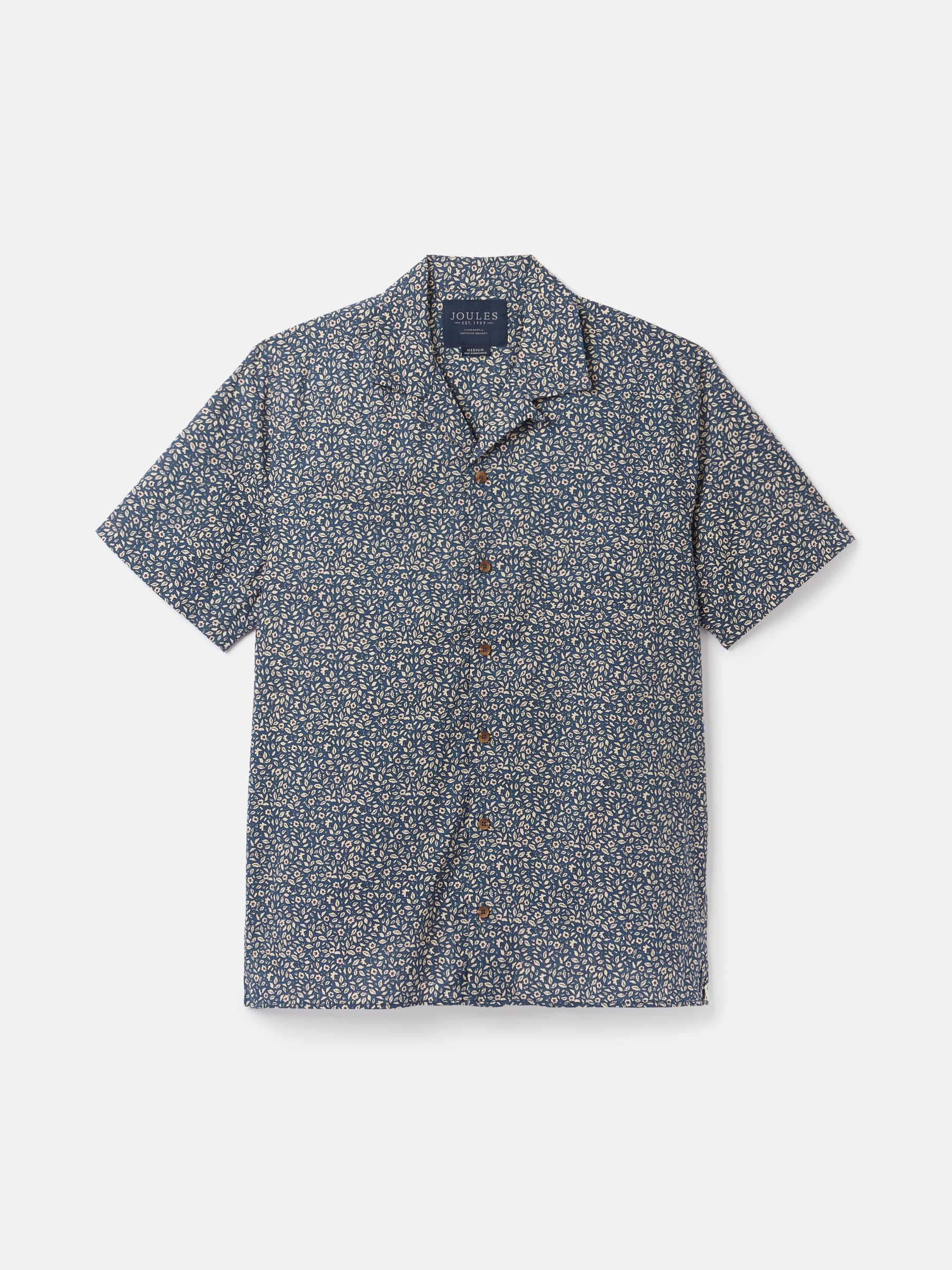 Revere Blue Floral Printed Short Sleeve Shirt - Image 8 of 8