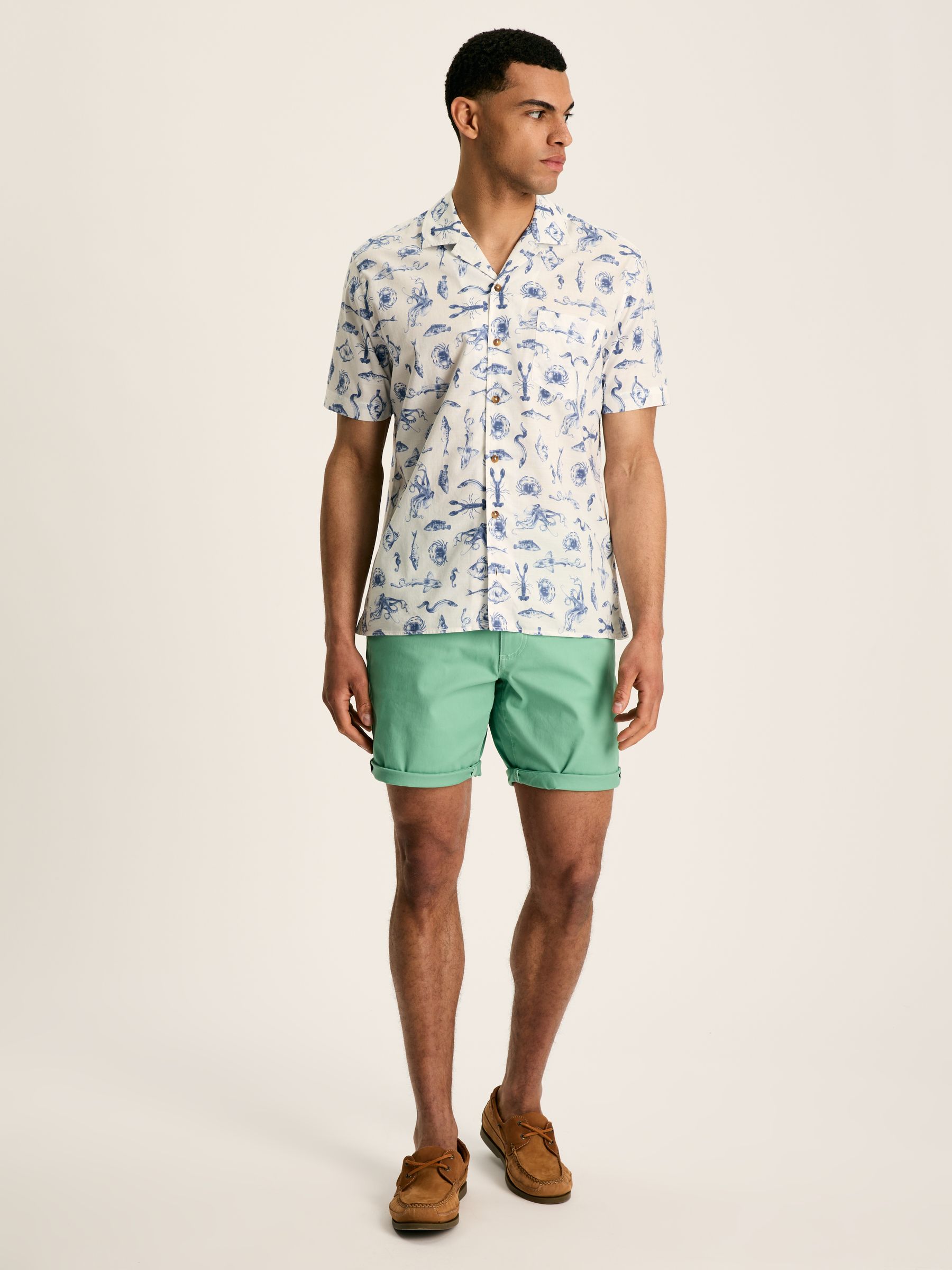 Revere White Printed Short Sleeve Shirt - Image 3 of 8