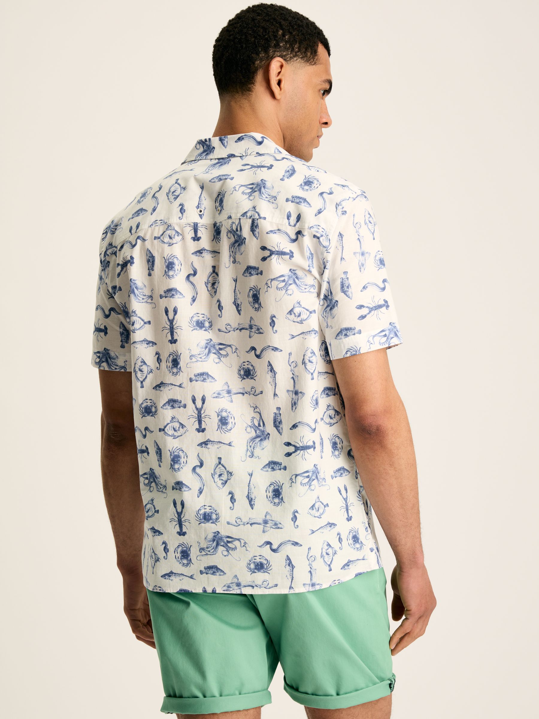 Revere White Printed Short Sleeve Shirt - Image 4 of 8