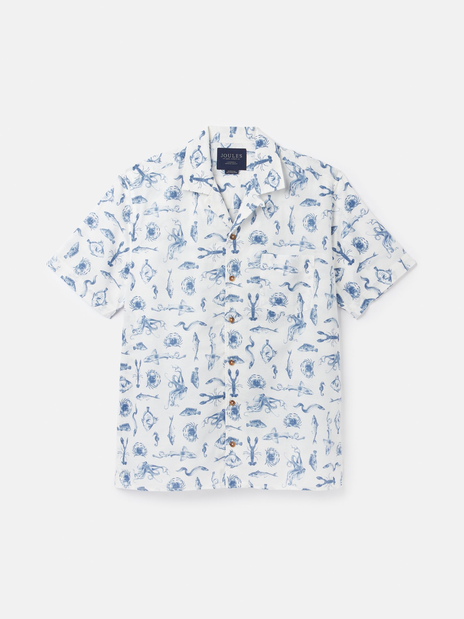 Revere White Printed Short Sleeve Shirt - Image 7 of 8