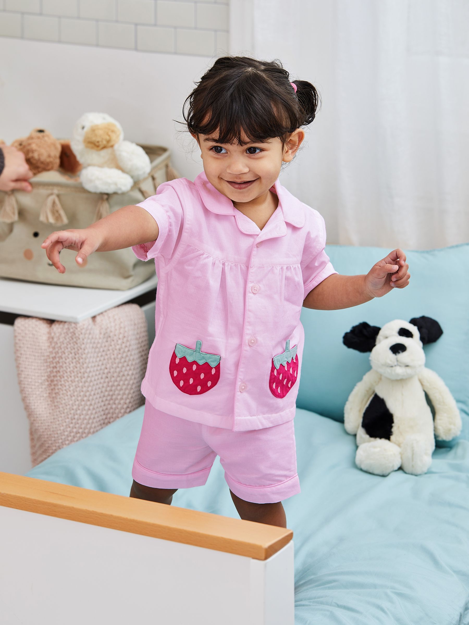 White Strawberry Woven Pyjamas - Image 1 of 7