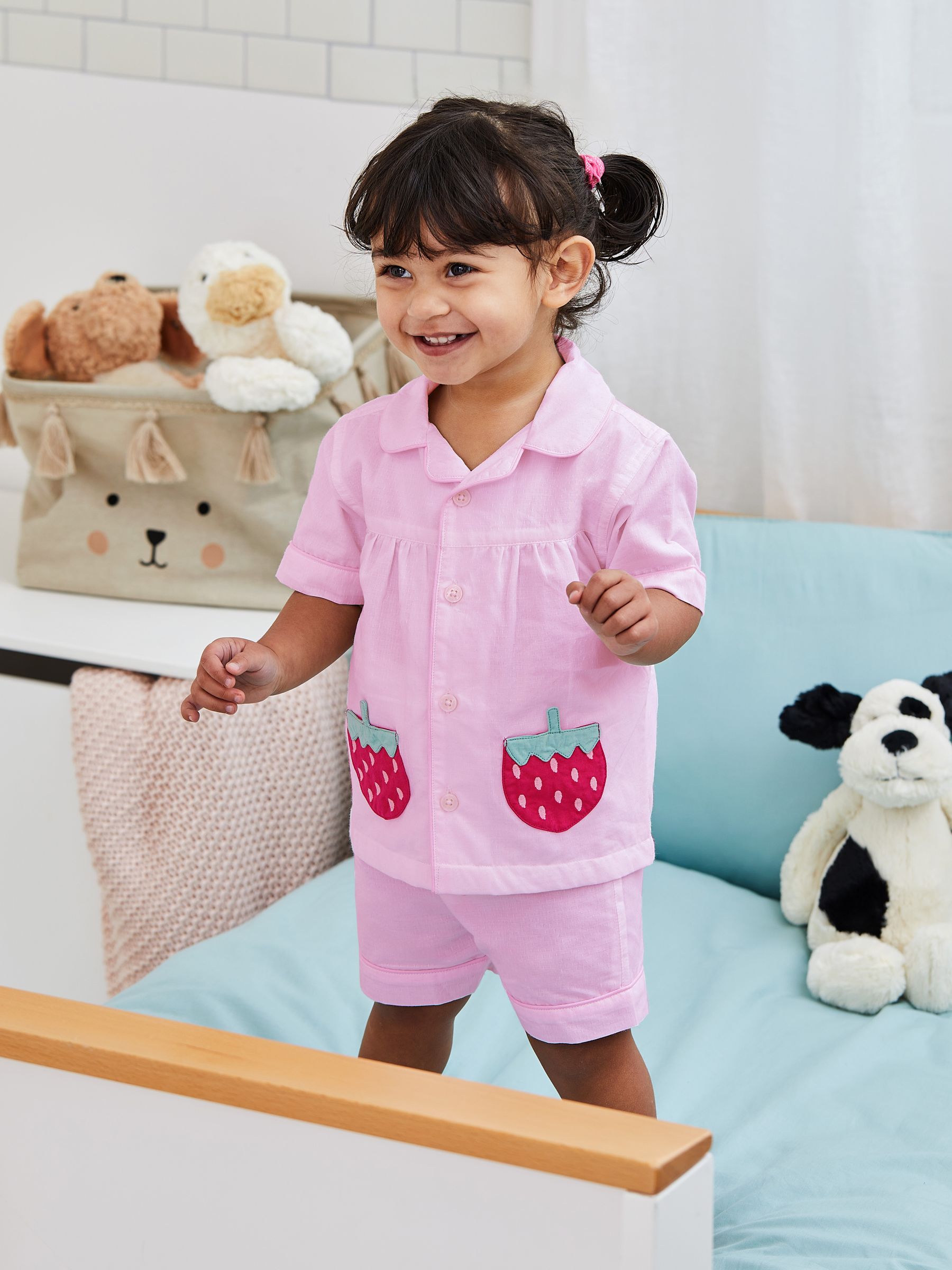 White Strawberry Woven Pyjamas - Image 2 of 7